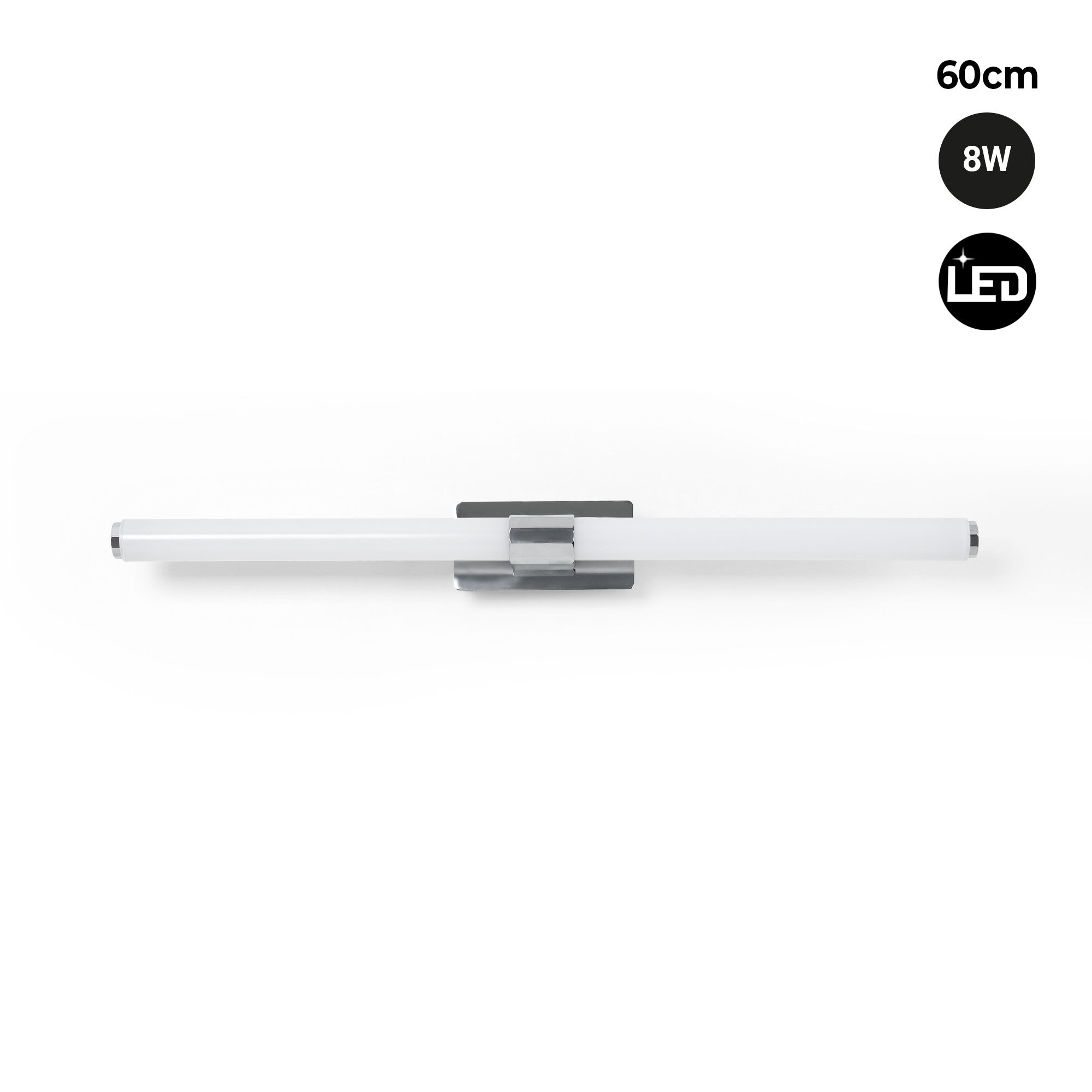 Aplique LED tubular para baño - 8W - IP44 - 60cm