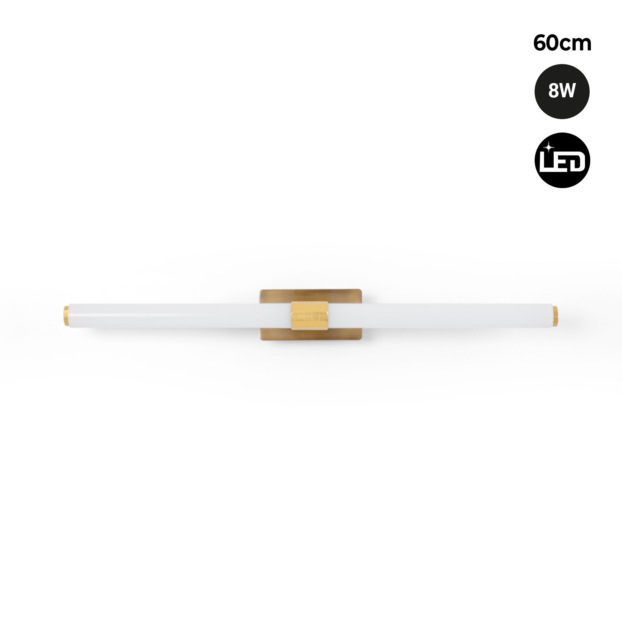 Aplique LED tubular para baño - 8W - IP44 - 60cm