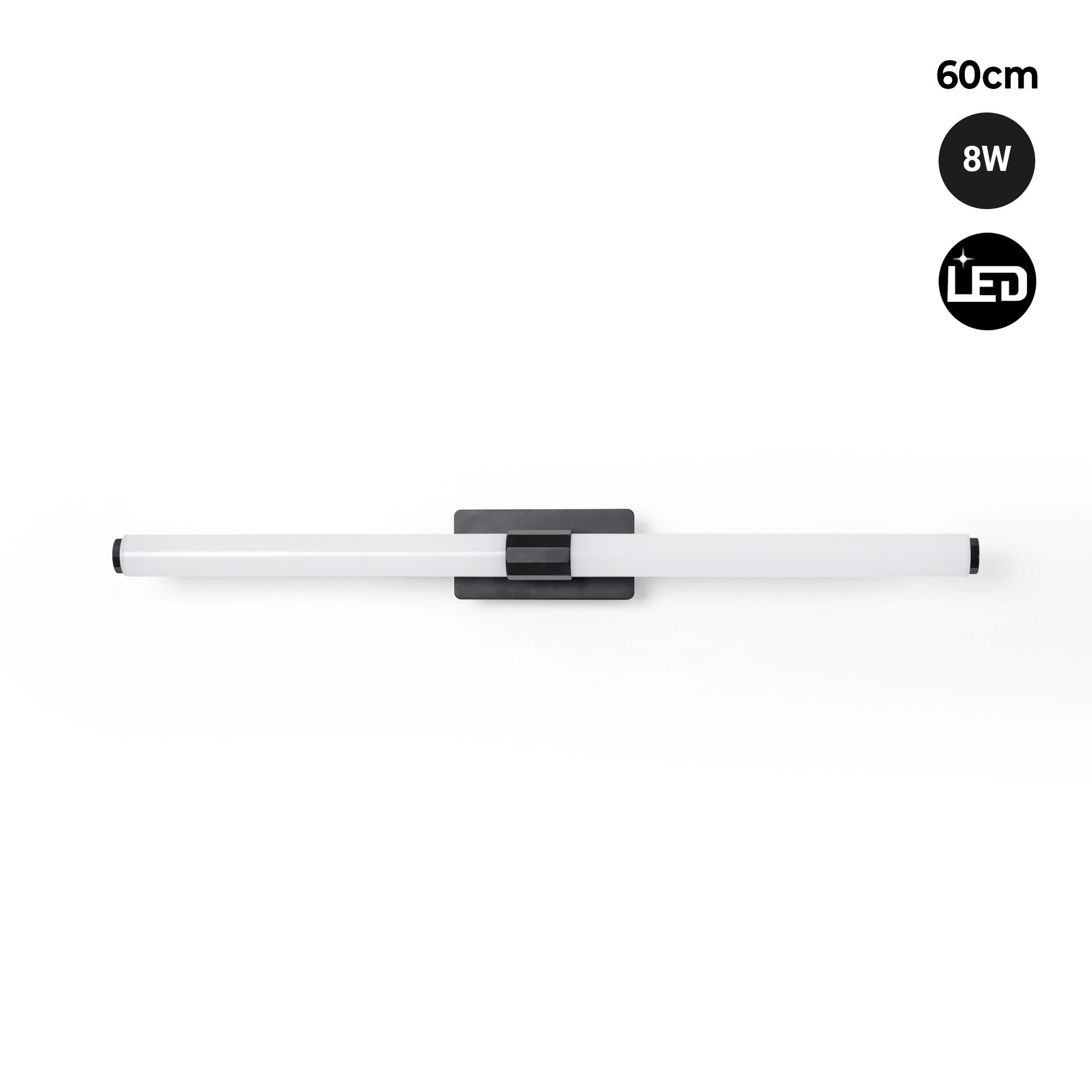 Aplique LED tubular para baño - 8W - IP44 - 60cm