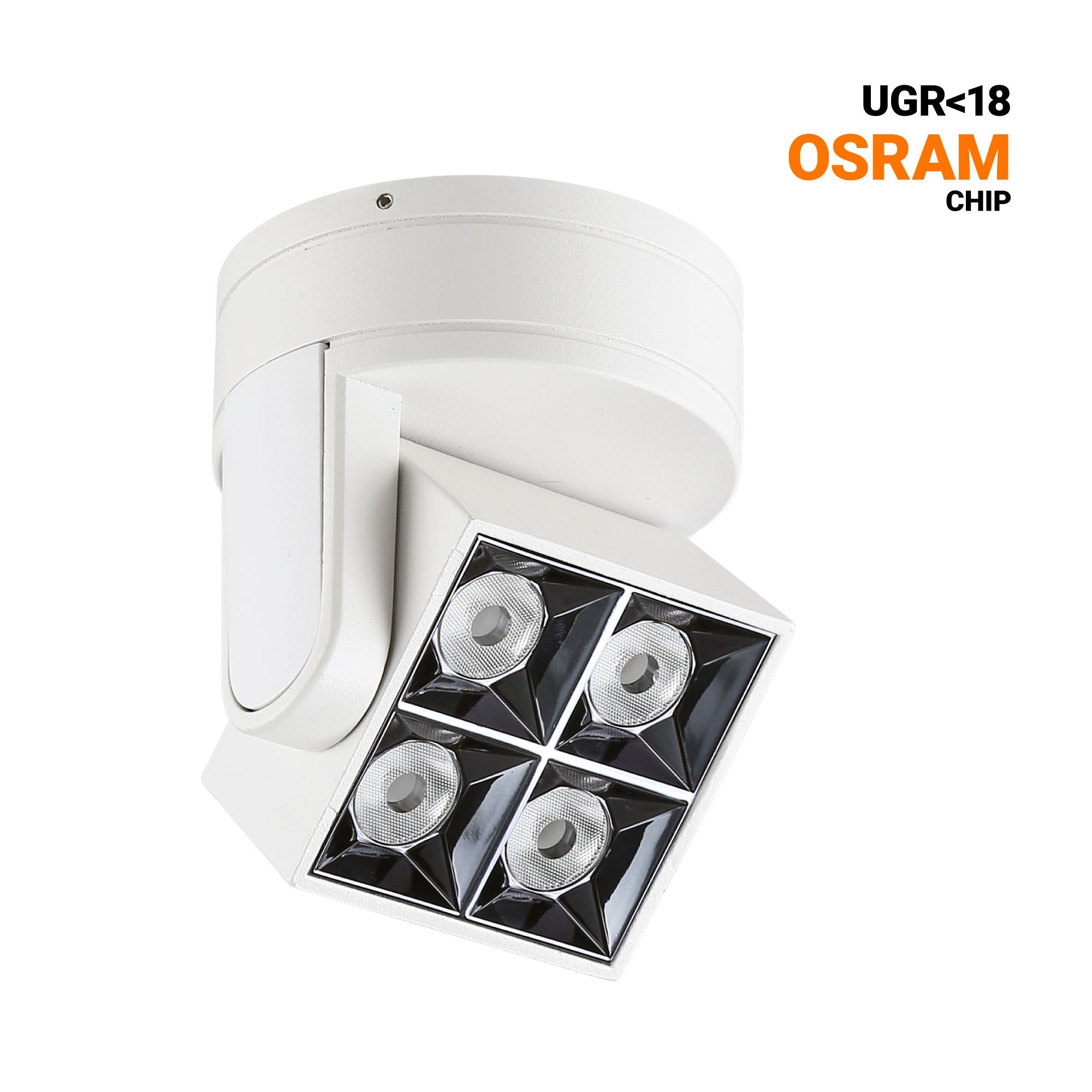 Aplique techo LED cuadrado orientable 8W - CCT - UGR18 - Chip OSRAM - Driver KGP