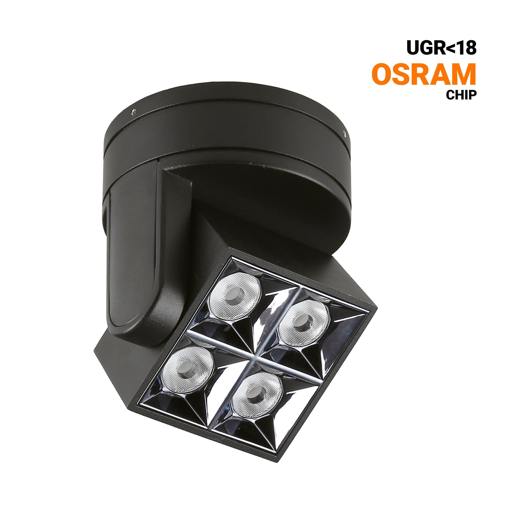 Aplique techo LED cuadrado orientable 8W - CCT - UGR18 - Chip OSRAM - Driver KGP