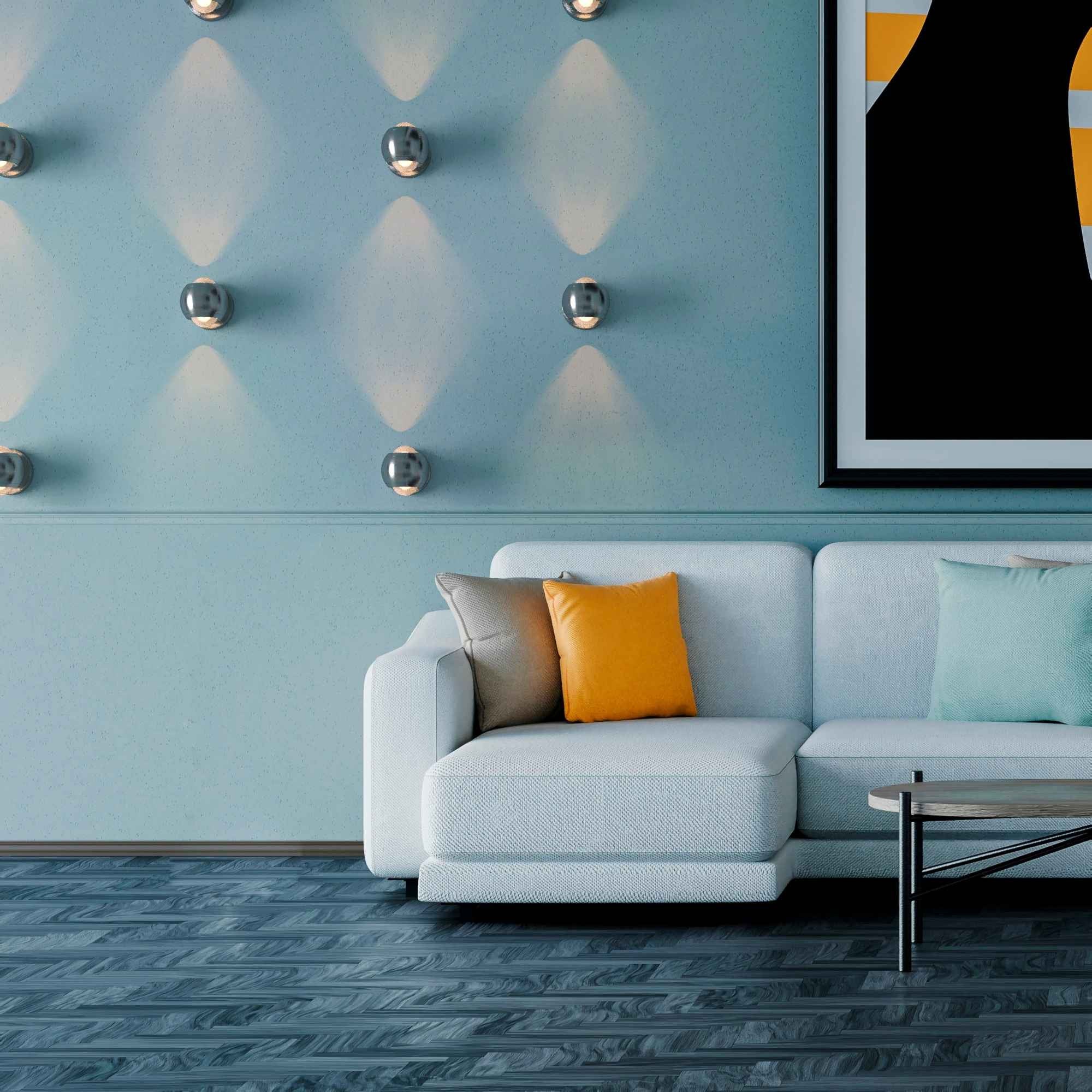 Aplique de pared LED con óptica "BOO" 9W - Cromo - Up & down - 2700K
