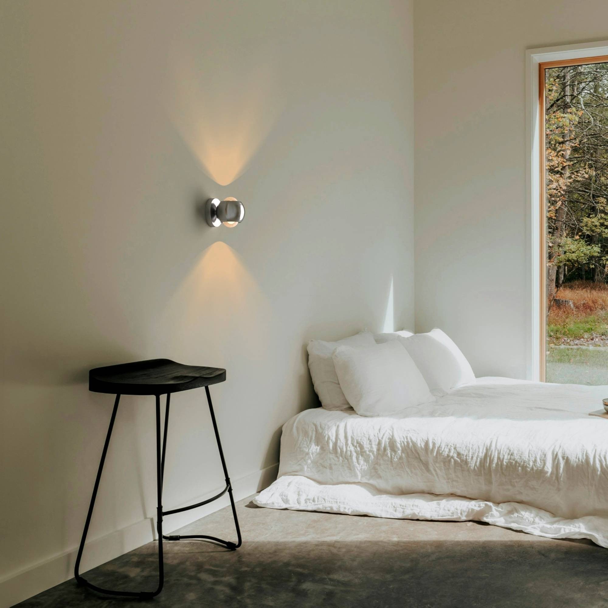Aplique de pared LED con óptica "BOO" 9W - Cromo - Up & down - 2700K