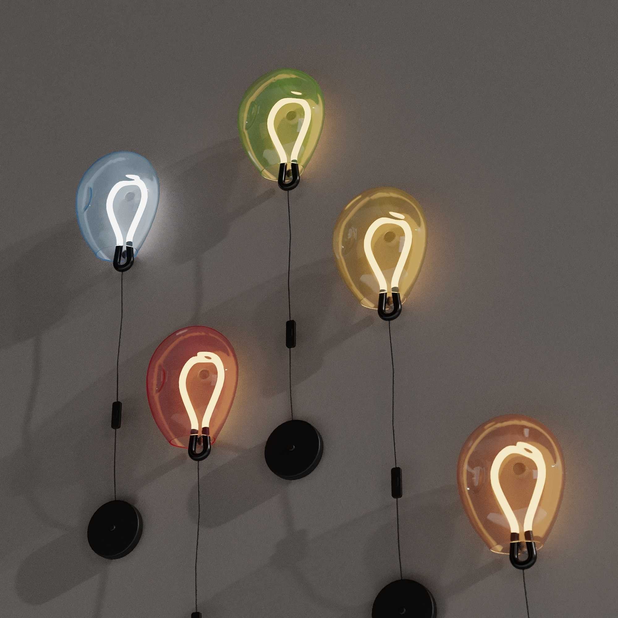 Aplique de pared LED cristal "GLOBO" 8W - Colores