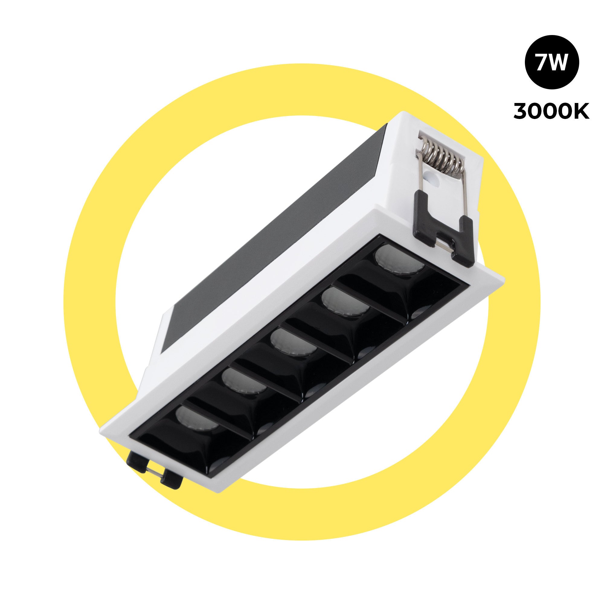 Foco lineal LED empotrable 7W - UGR18 - CRI90 - Driver LIFUD