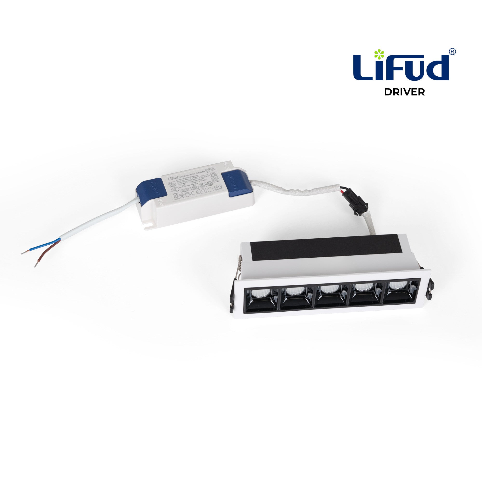Foco lineal LED empotrable 7W - UGR18 - CRI90 - Driver LIFUD