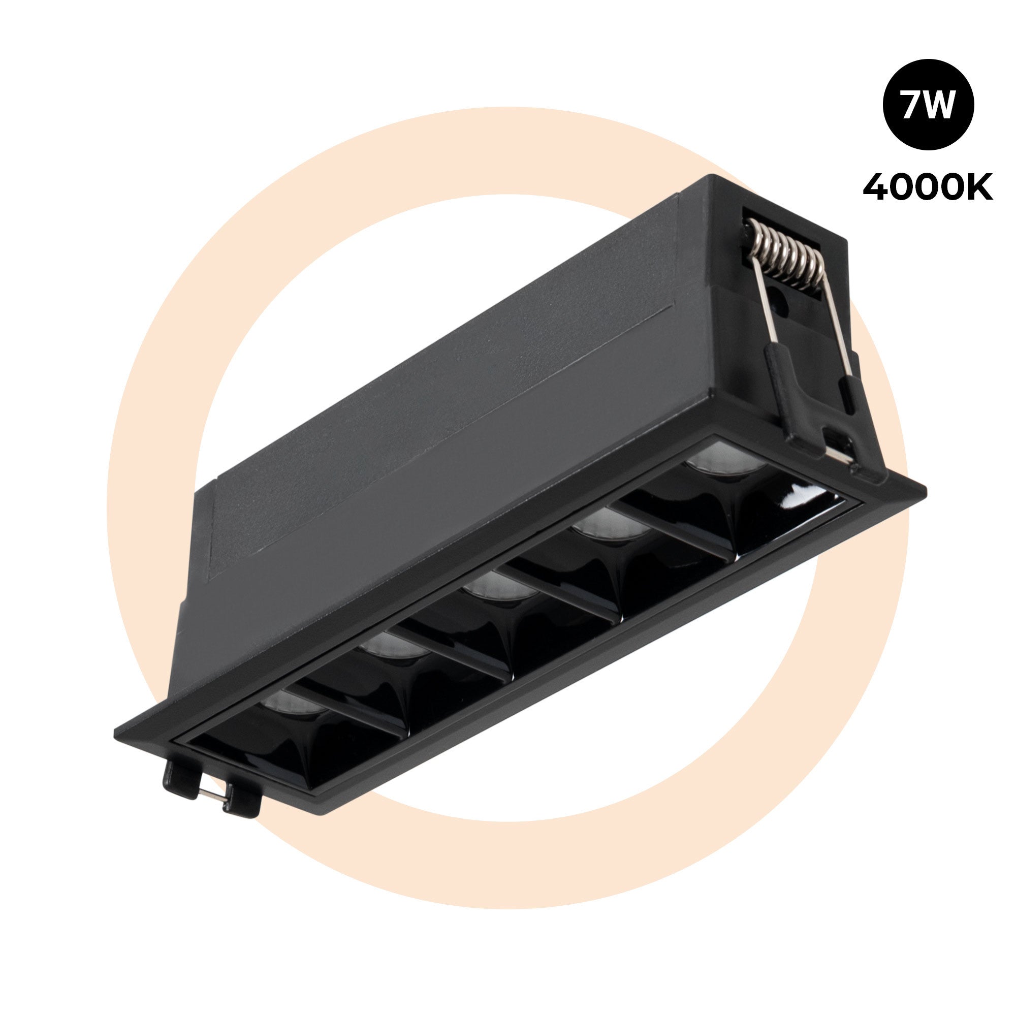 Foco lineal LED empotrable 7W - UGR18 - CRI90 - Driver LIFUD