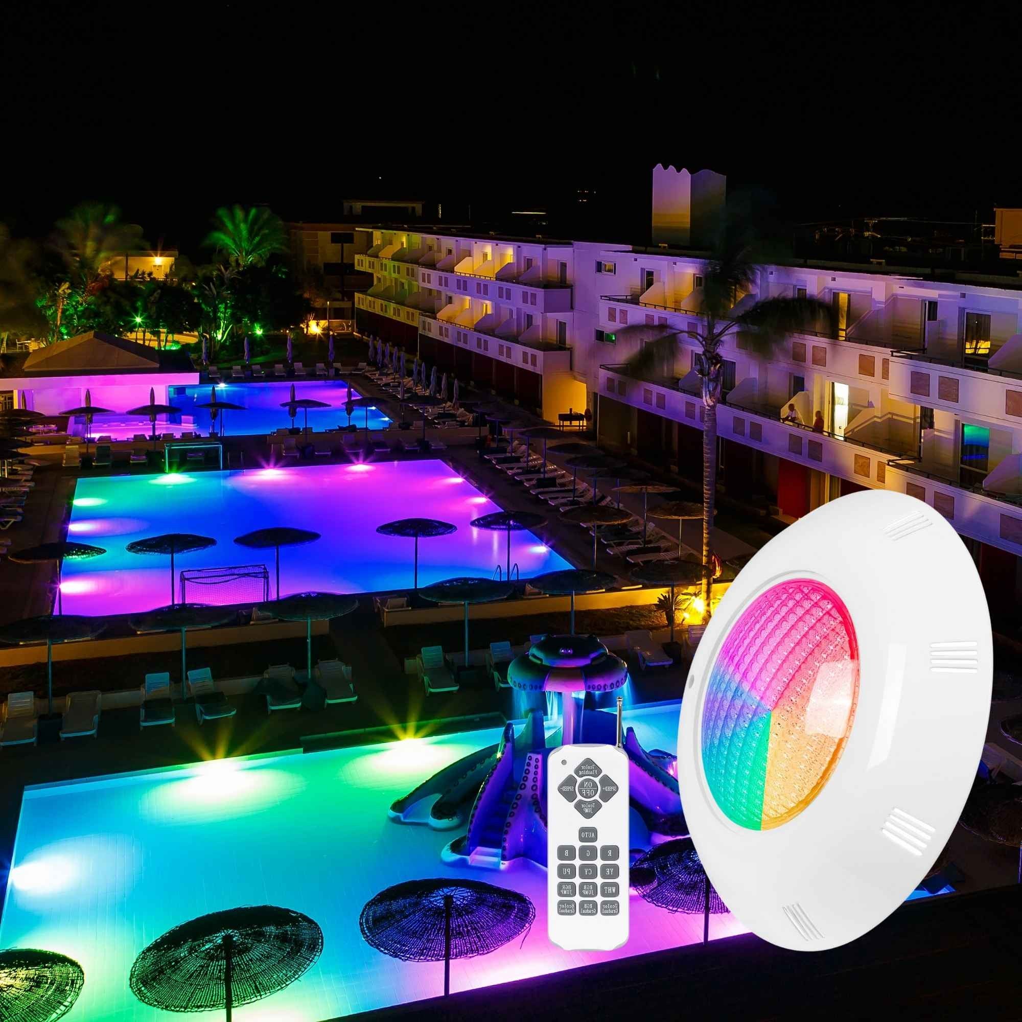 Foco LED sumergible para piscina - 12V AC - 24W - IP68 - Ø295mm