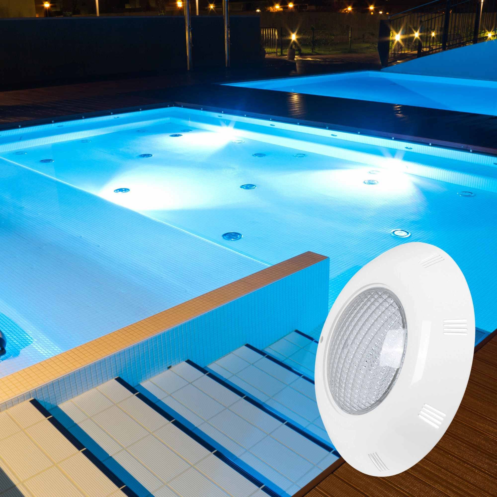 Foco LED sumergible para piscina - 12V AC - 24W - IP68 - Ø295mm