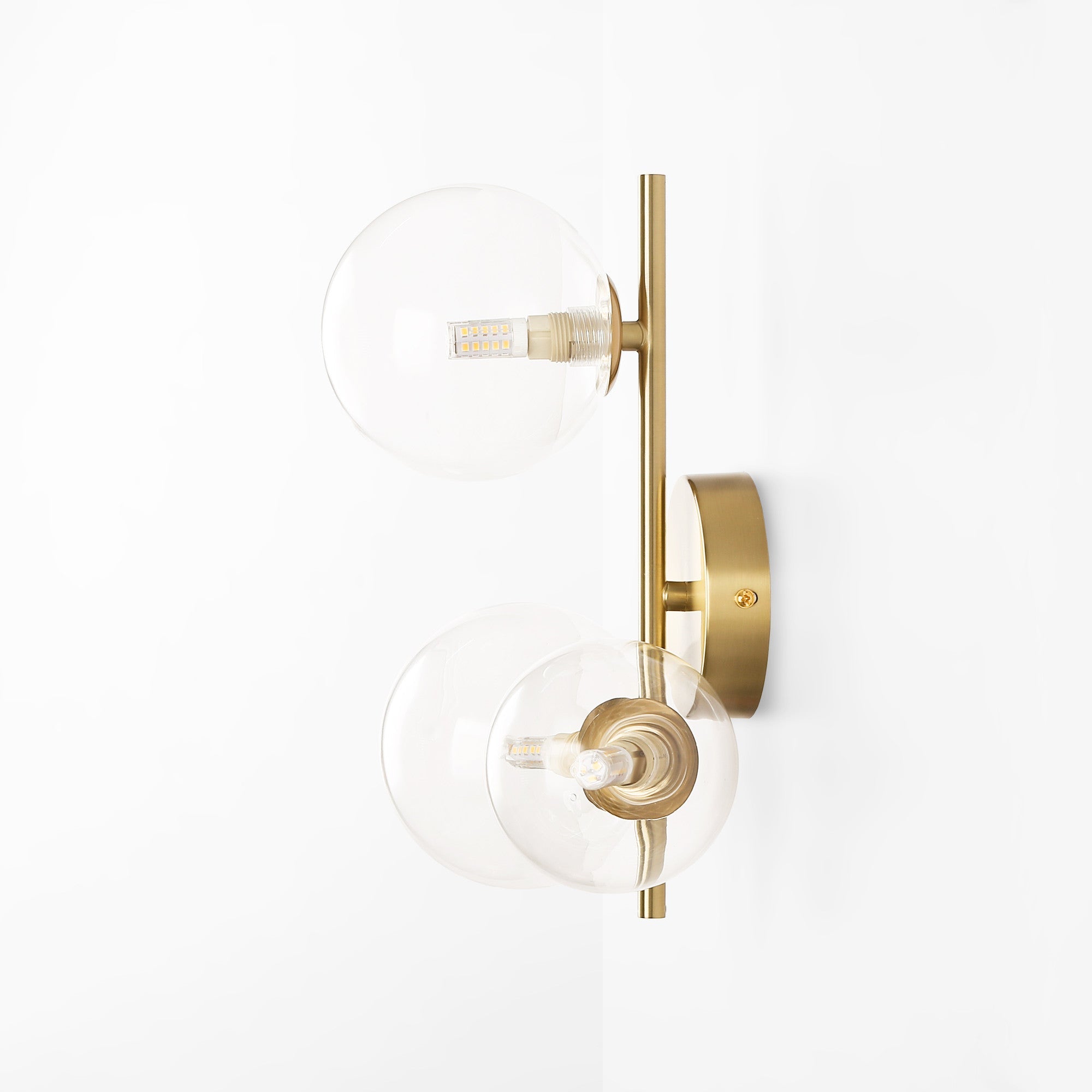 Aplique de pared con esferas de cristal "CATY" - 3 x G9