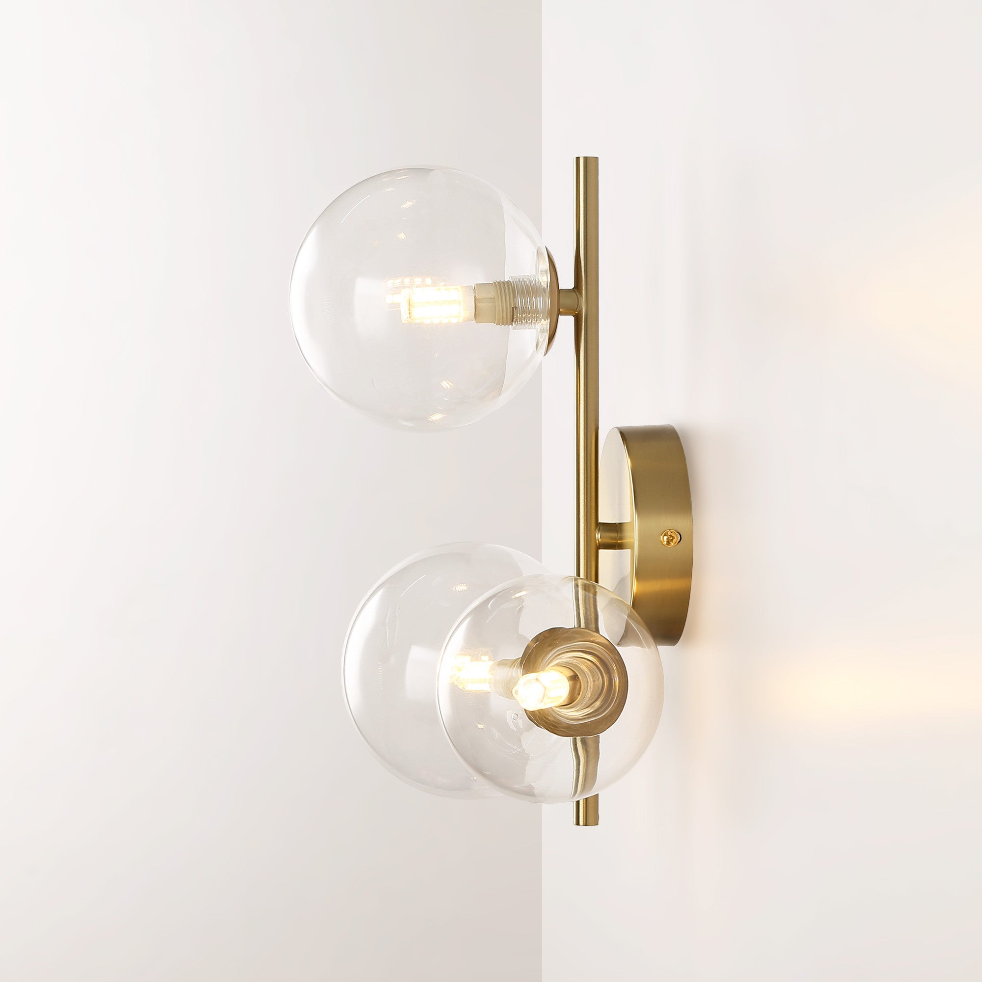 Aplique de pared con esferas de cristal "CATY" - 3 x G9