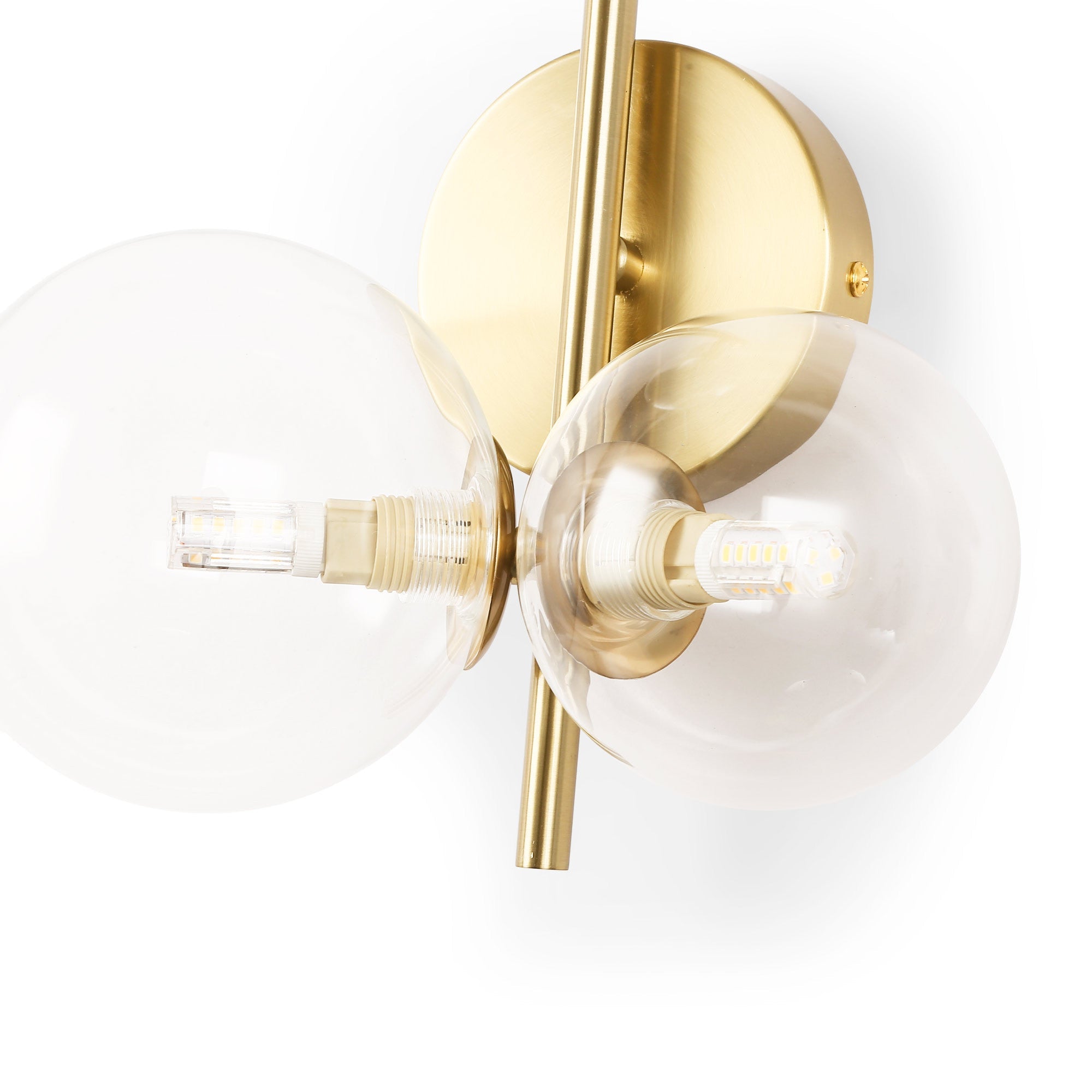 Aplique de pared con esferas de cristal "CATY" - 3 x G9