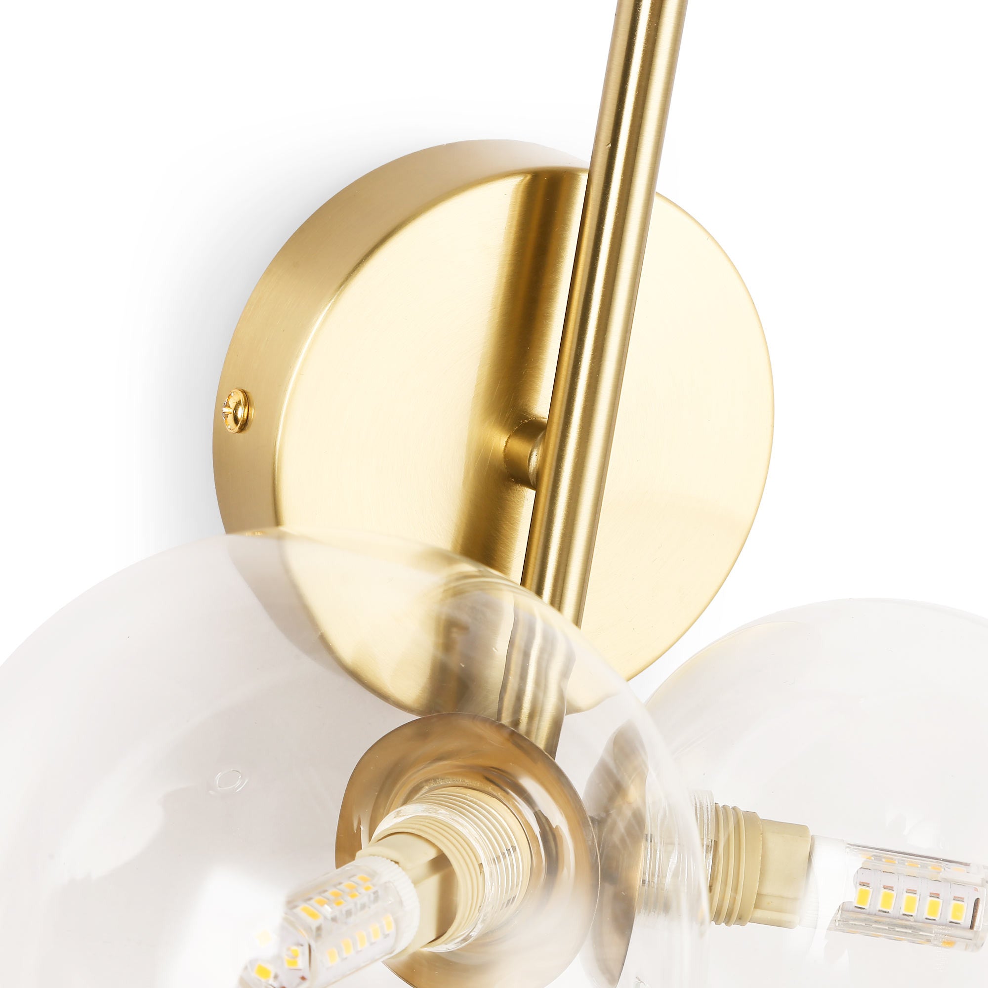 Aplique de pared con esferas de cristal "CATY" - 3 x G9