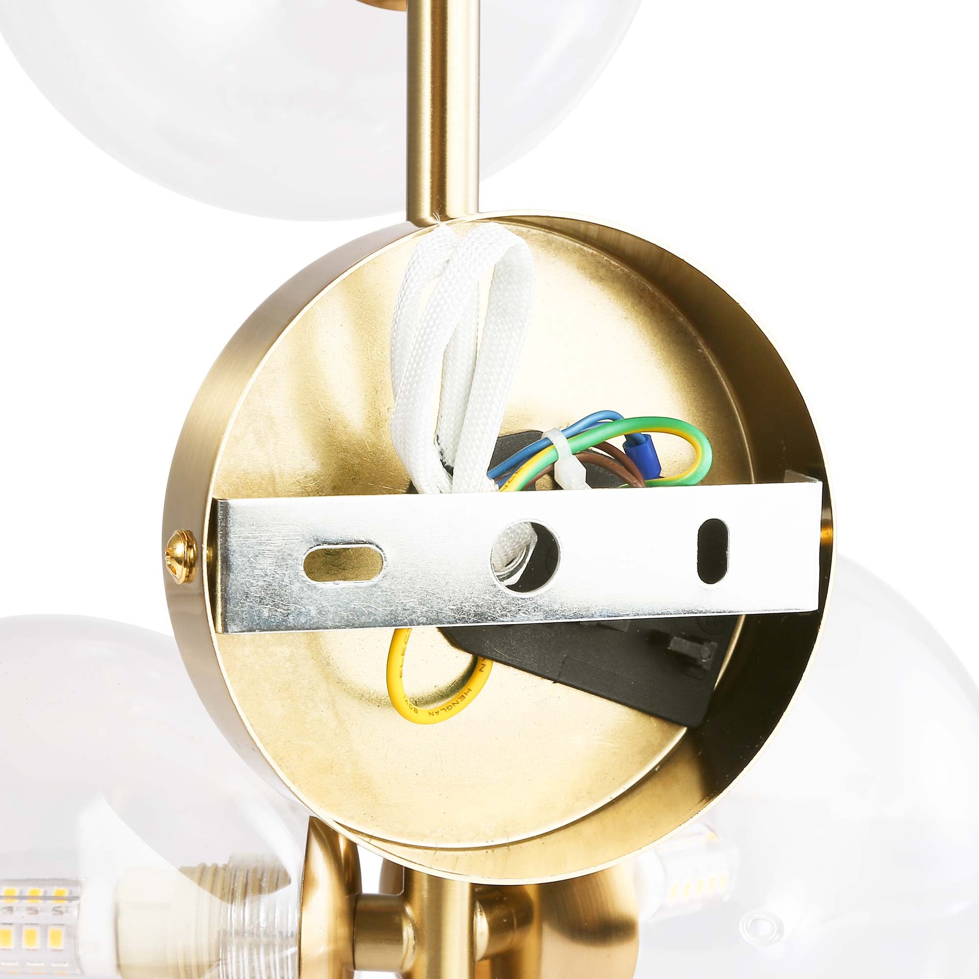 Aplique de pared con esferas de cristal "CATY" - 3 x G9