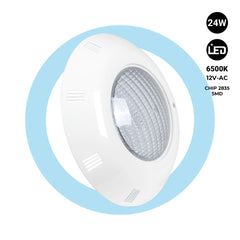 Foco LED sumergible para piscina - 12V AC - 24W - IP68 - Ø295mm