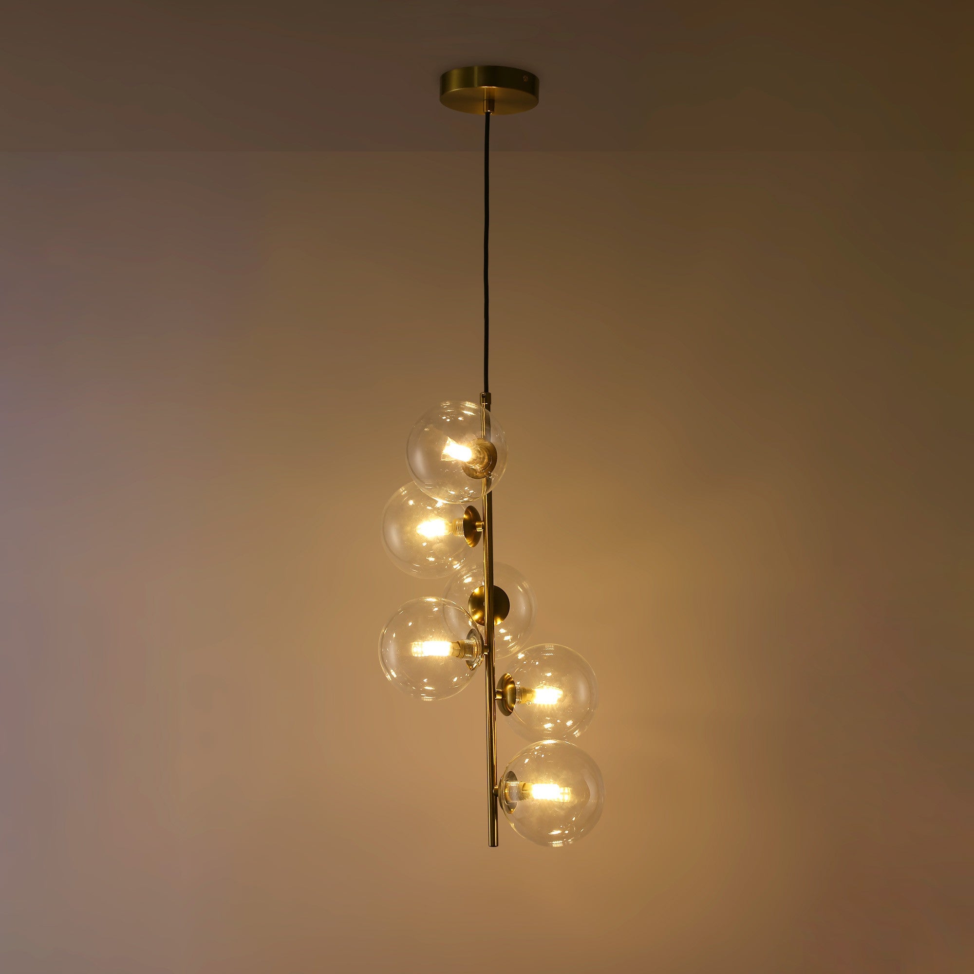 Lámpara colgante con esferas de cristal "ROMEE" - 6 x G9