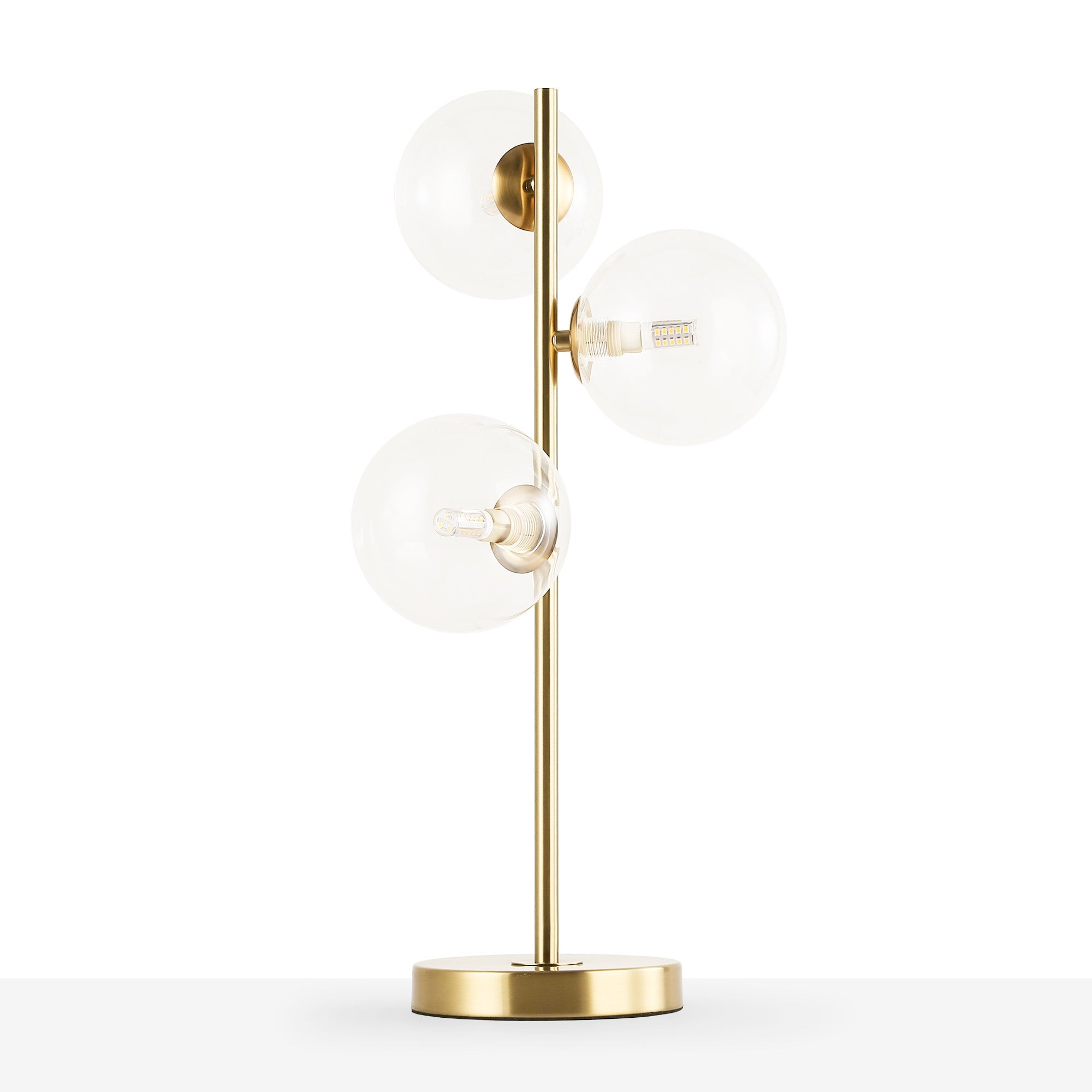 Lámpara de mesa con esferas de cristal "COMI" - 3 x G9