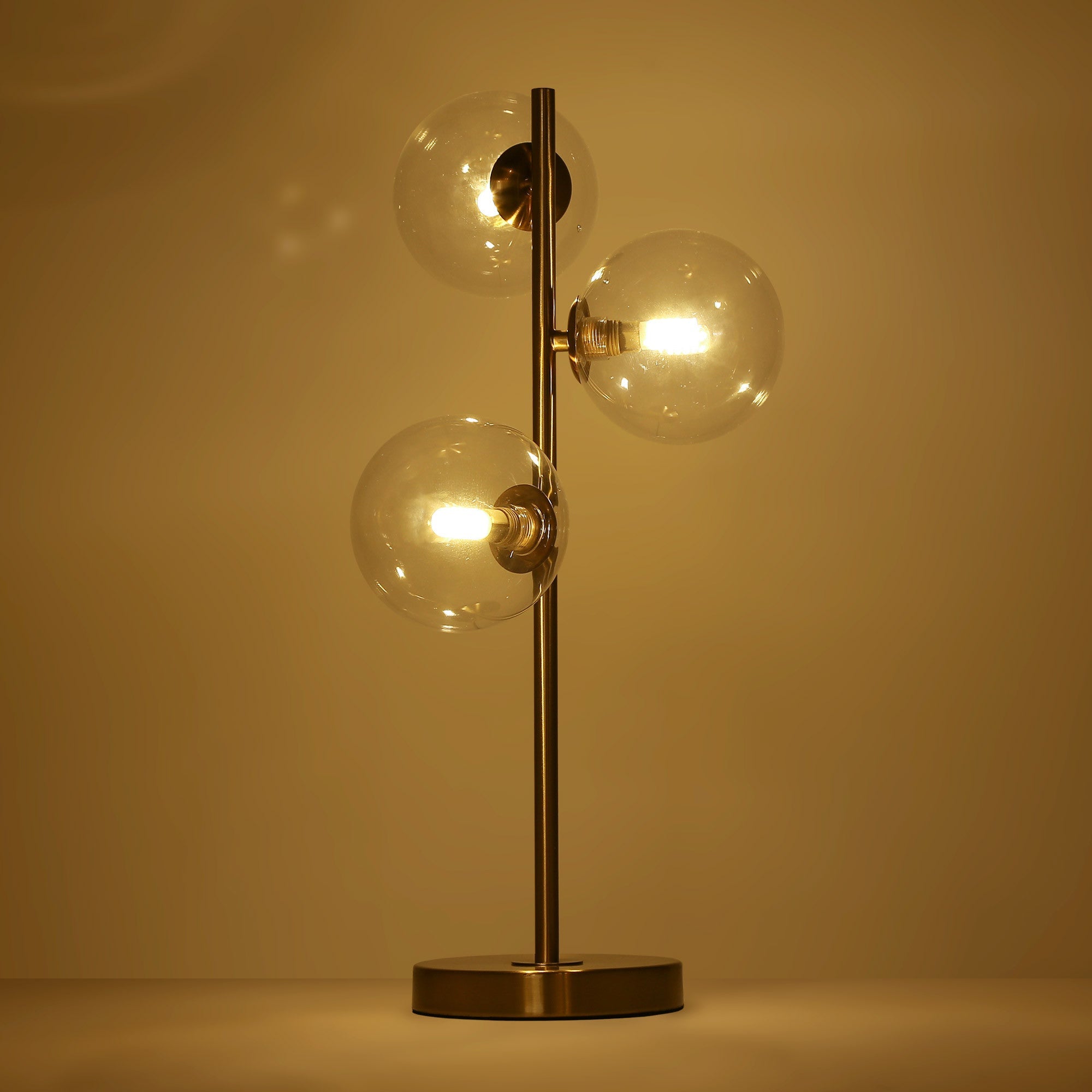 Lámpara de mesa con esferas de cristal "COMI" - 3 x G9