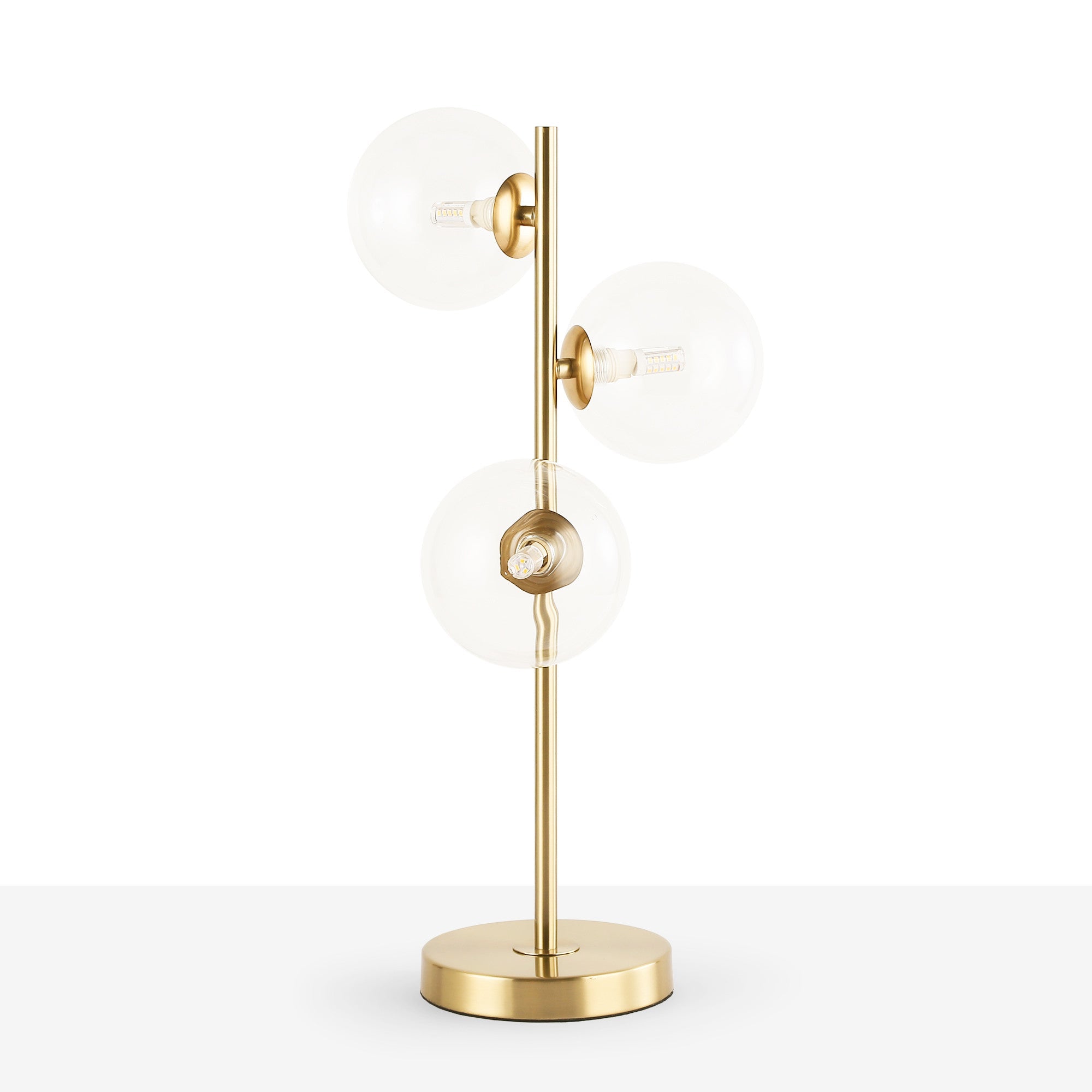 Lámpara de mesa con esferas de cristal "COMI" - 3 x G9
