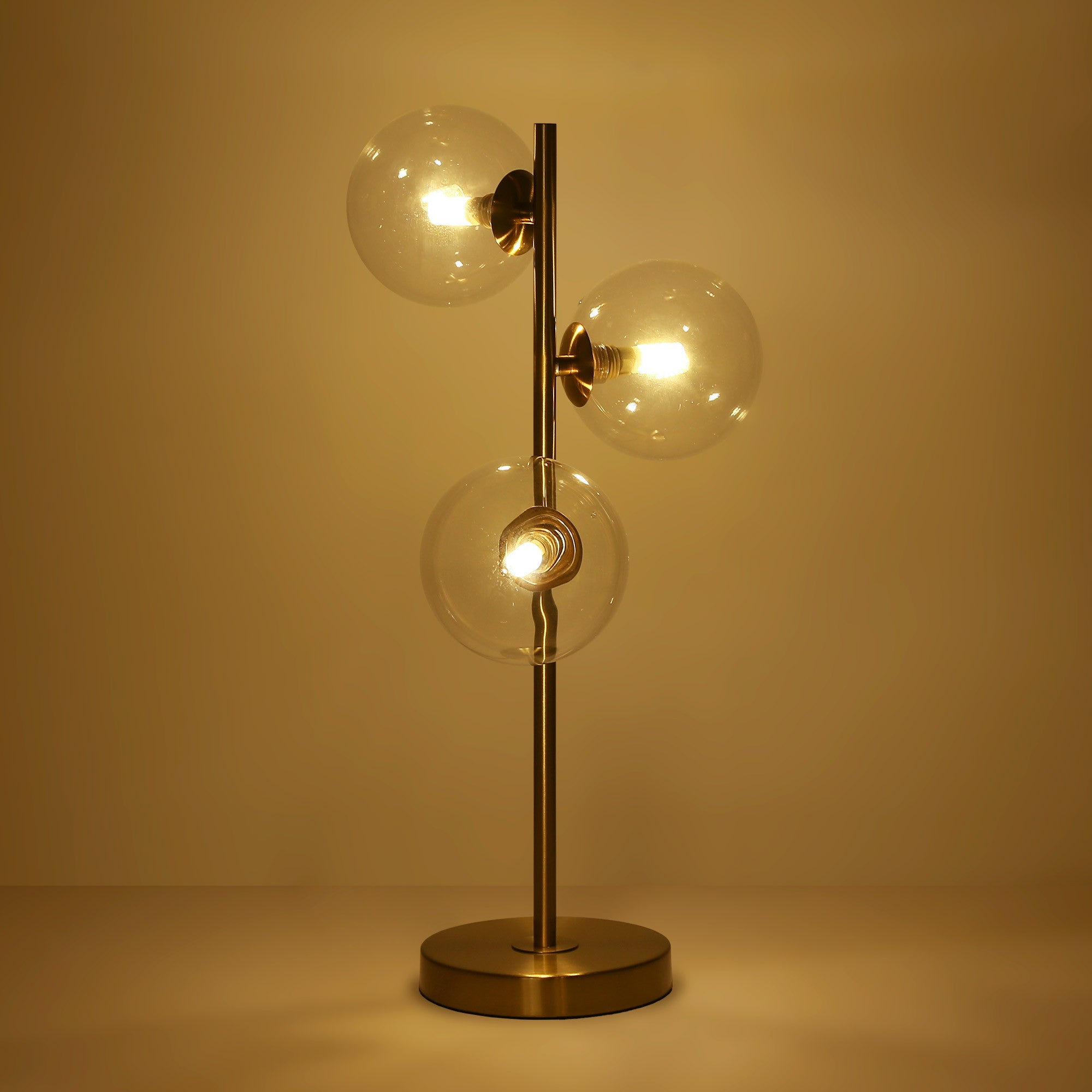Lámpara de mesa con esferas de cristal "COMI" - 3 x G9