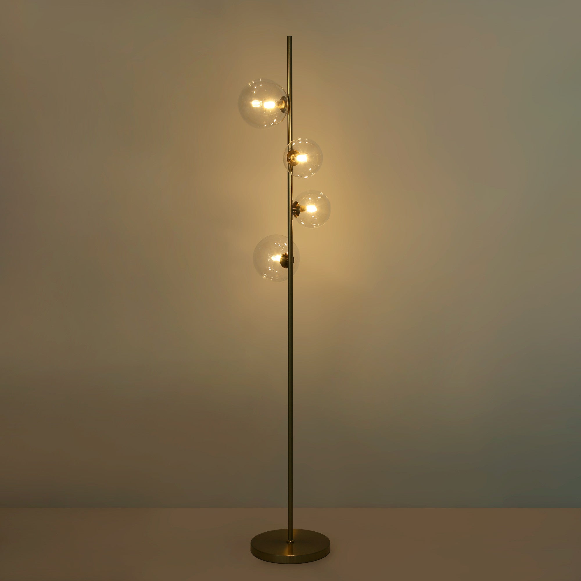 Lámpara de pie con esferas de cristal "STAND"- 4 x G9
