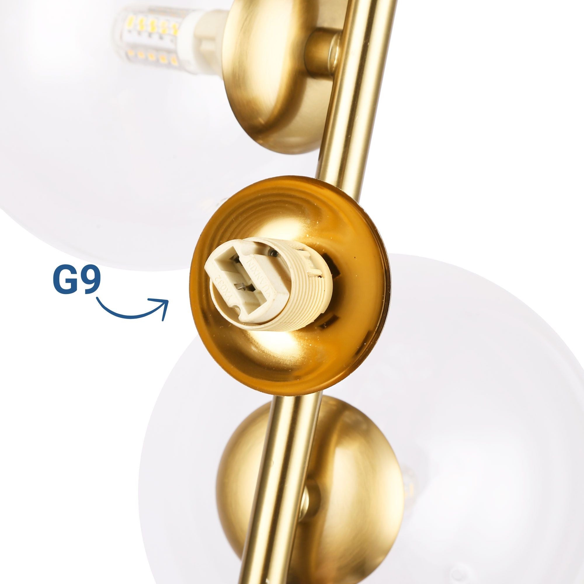 Lámpara colgante con esferas de cristal "ROMEE" - 6 x G9