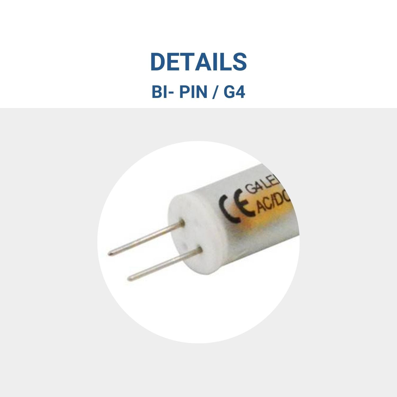 Bombilla LED G4 Bi-Pin - 2W - 6500K - CRI 80 - 12V DC/AC