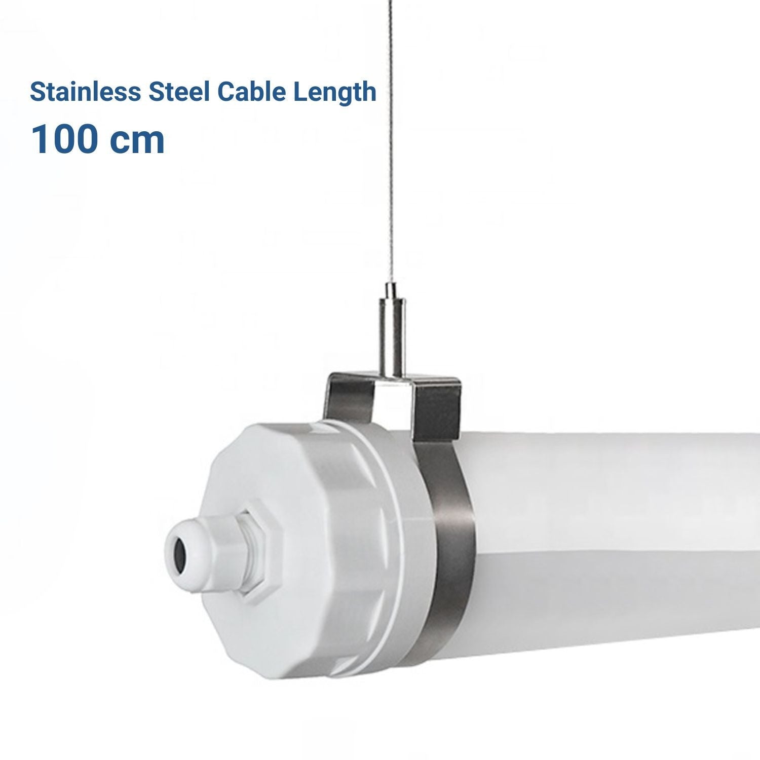 Luminaria estanca tubular para uso industrial - 120cm - 30W - IP65 - IK10