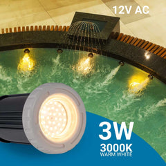 Foco LED sumergible para piscina - 12V AC - 3W - IP68 - Ø94mm