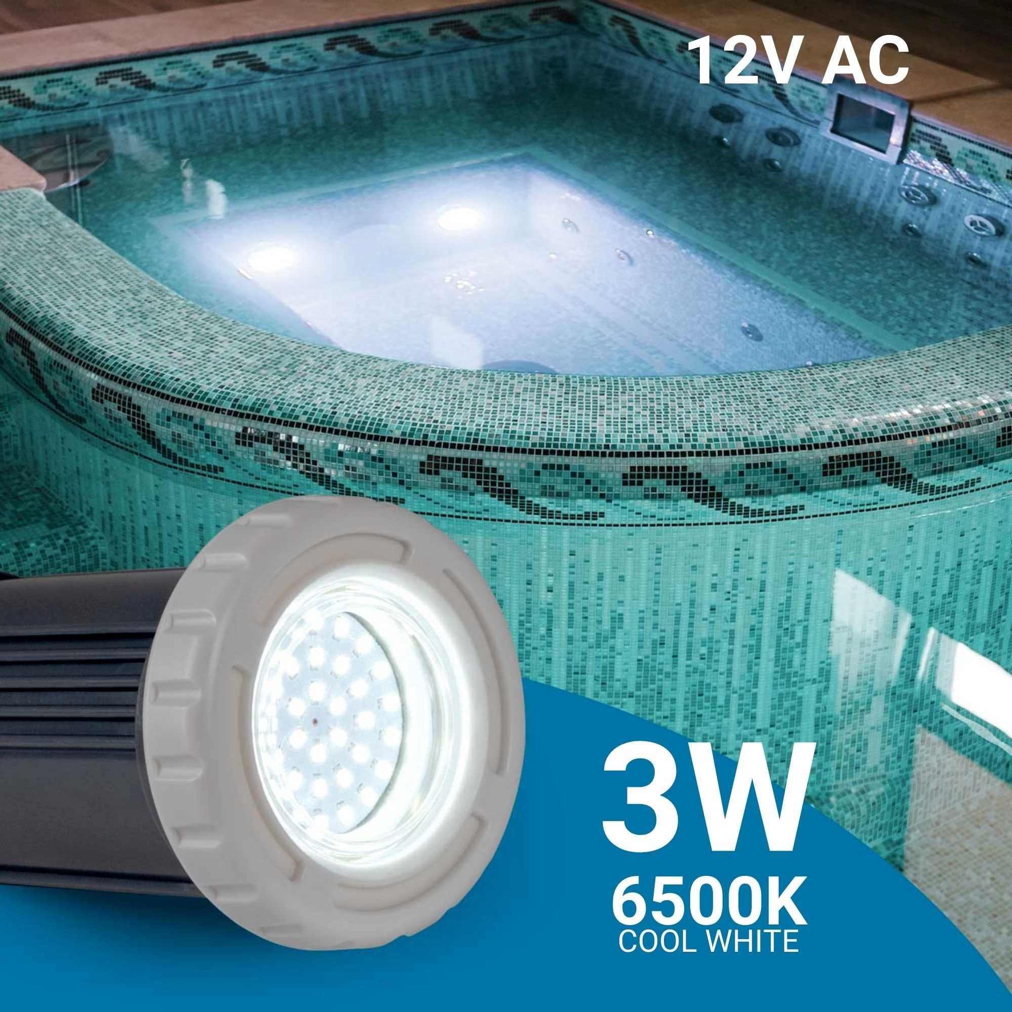 Foco LED sumergible para piscina - 12V AC - 3W - IP68 - Ø94mm