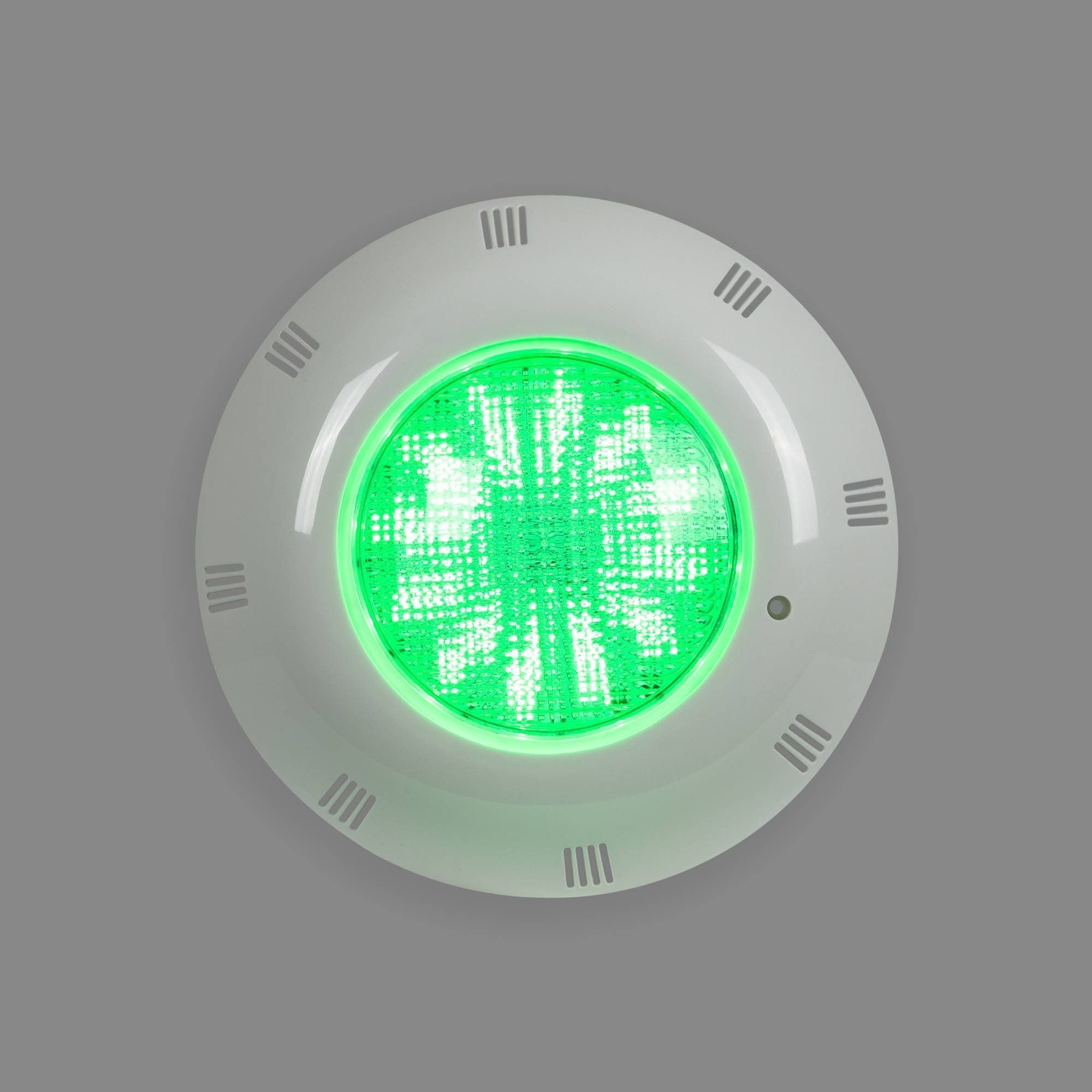 Foco LED sumergible para piscina de fibra - 12V AC - 24W - IP68 - Ø295mm
