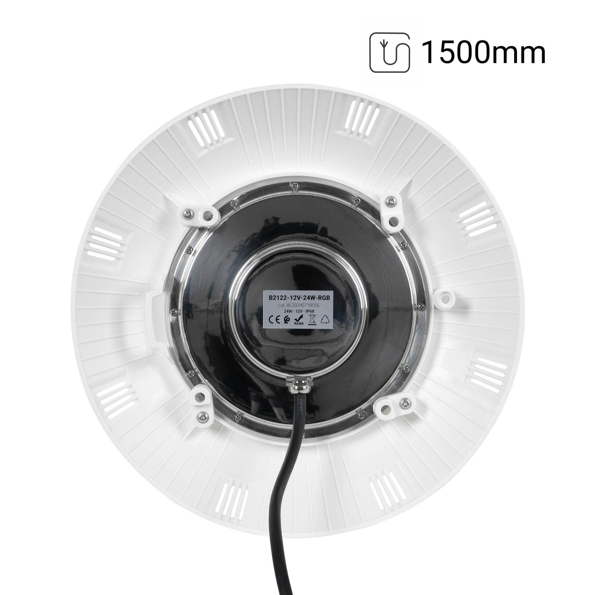 Foco LED sumergible para piscina - 12V AC - 24W - IP68 - Ø295mm