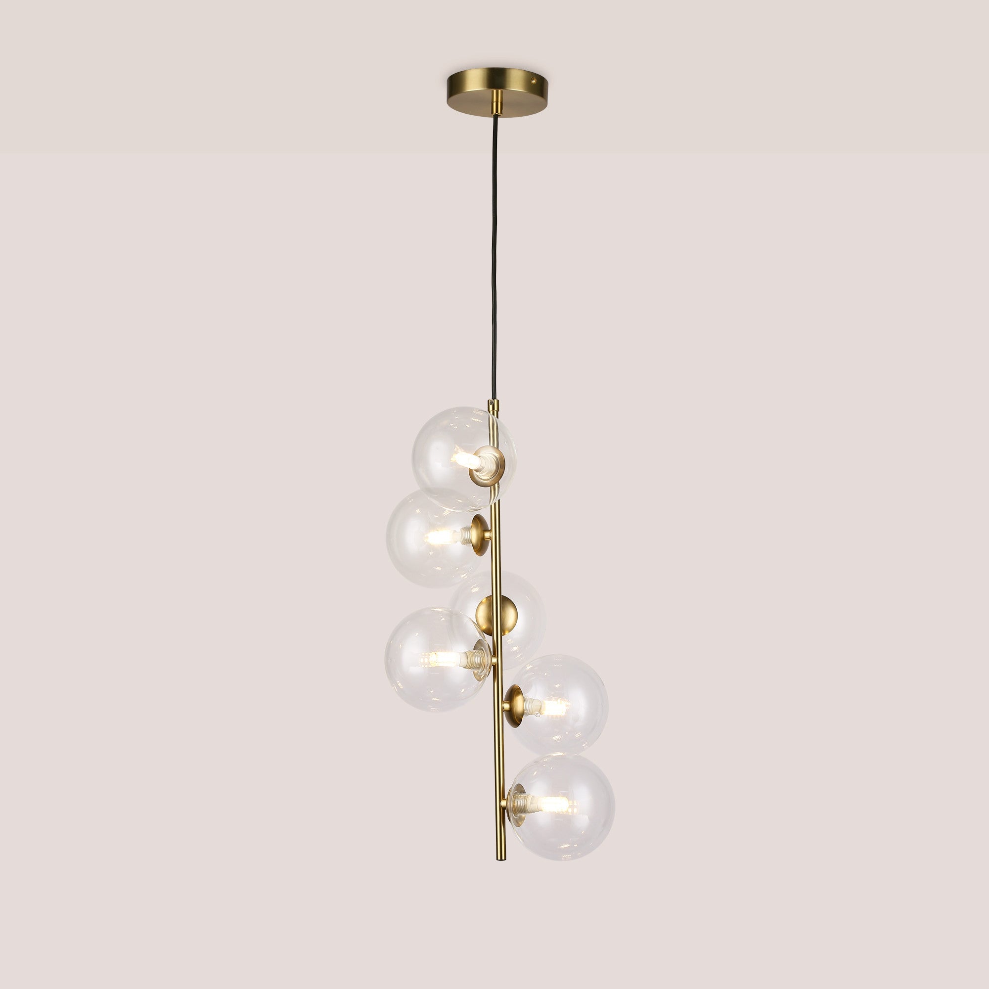 Lámpara colgante con esferas de cristal "ROMEE" - 6 x G9