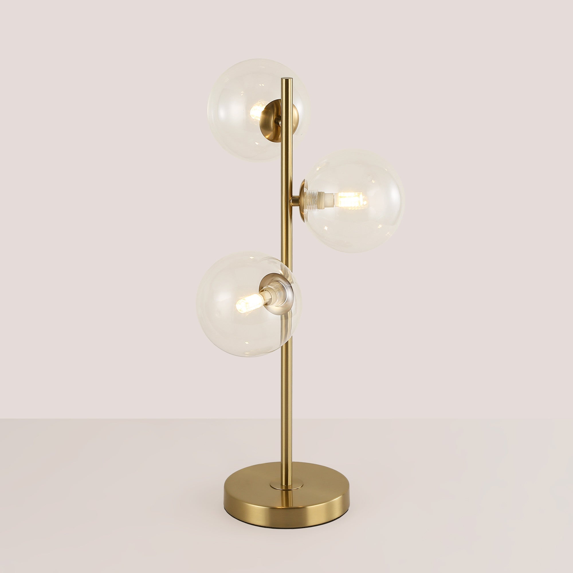 Lámpara de mesa con esferas de cristal "COMI" - 3 x G9