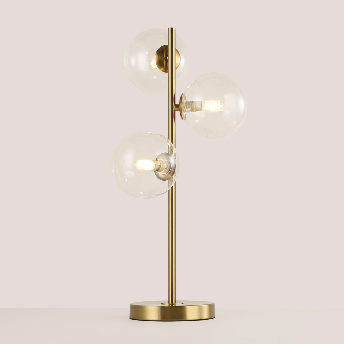 Lámpara de mesa con esferas de cristal "COMI" - 3 x G9