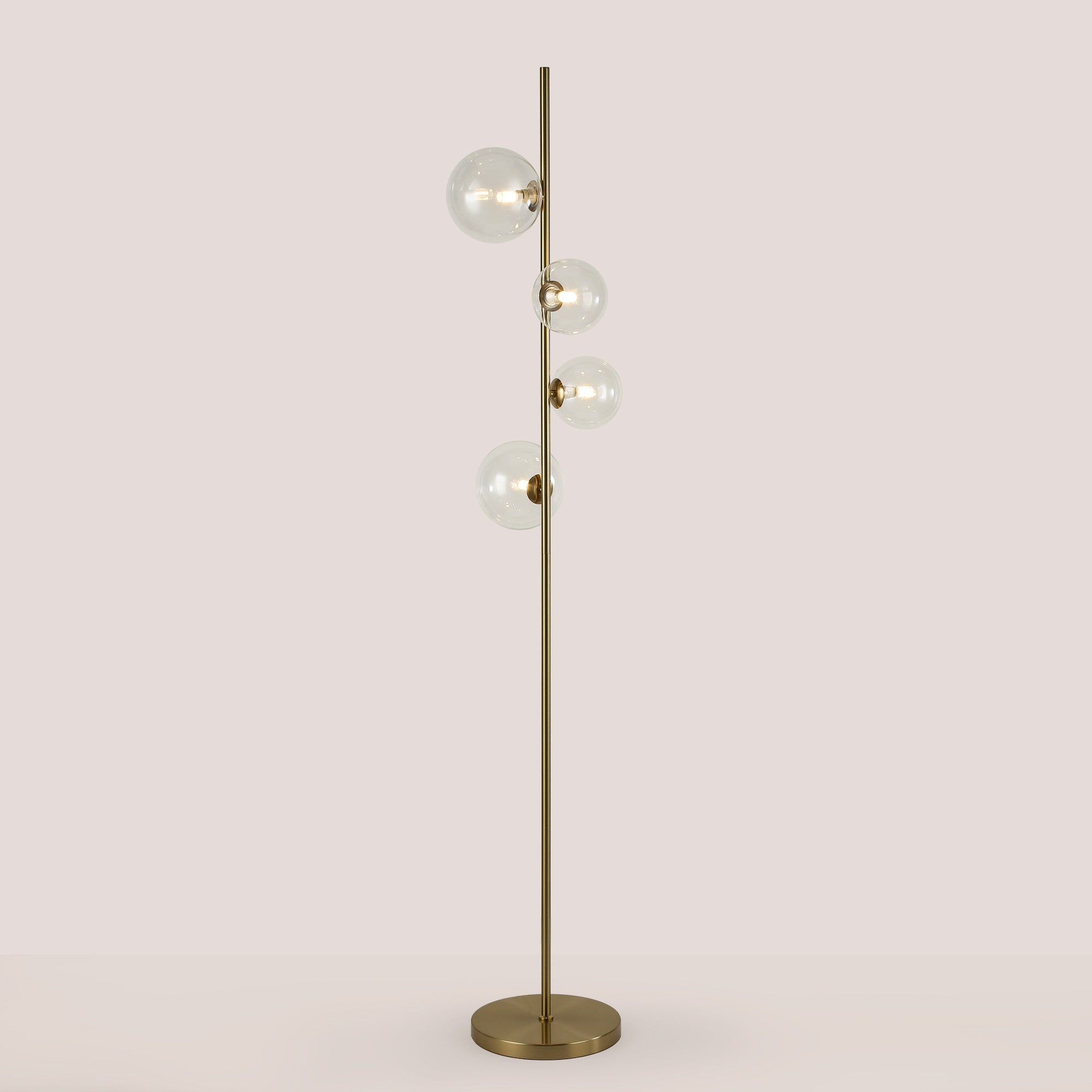 Lámpara de pie con esferas de cristal "STAND"- 4 x G9
