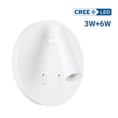 Aplique de pared "FELAM" - 3W + 6W - 2700K - CRI 85
