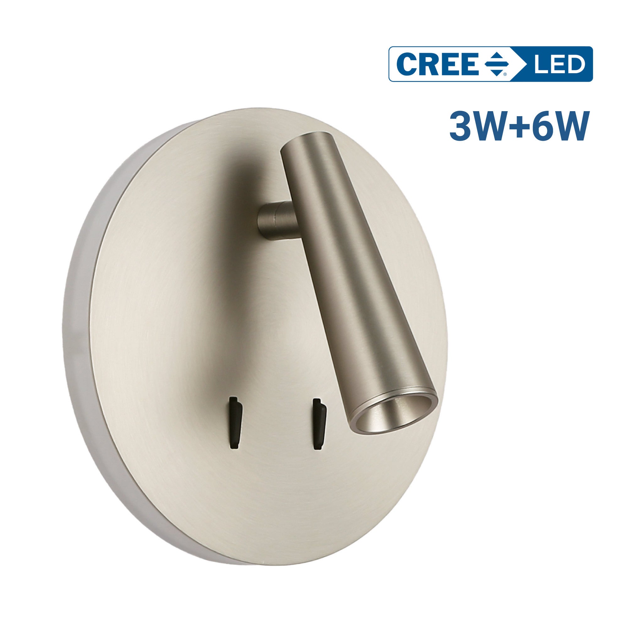 Aplique de pared "FELAM" - 3W + 6W - 2700K - CRI 85