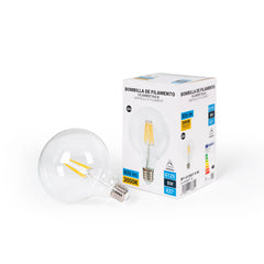 Bombilla LED globo filamento - E27 G125 - 8W - Regulable