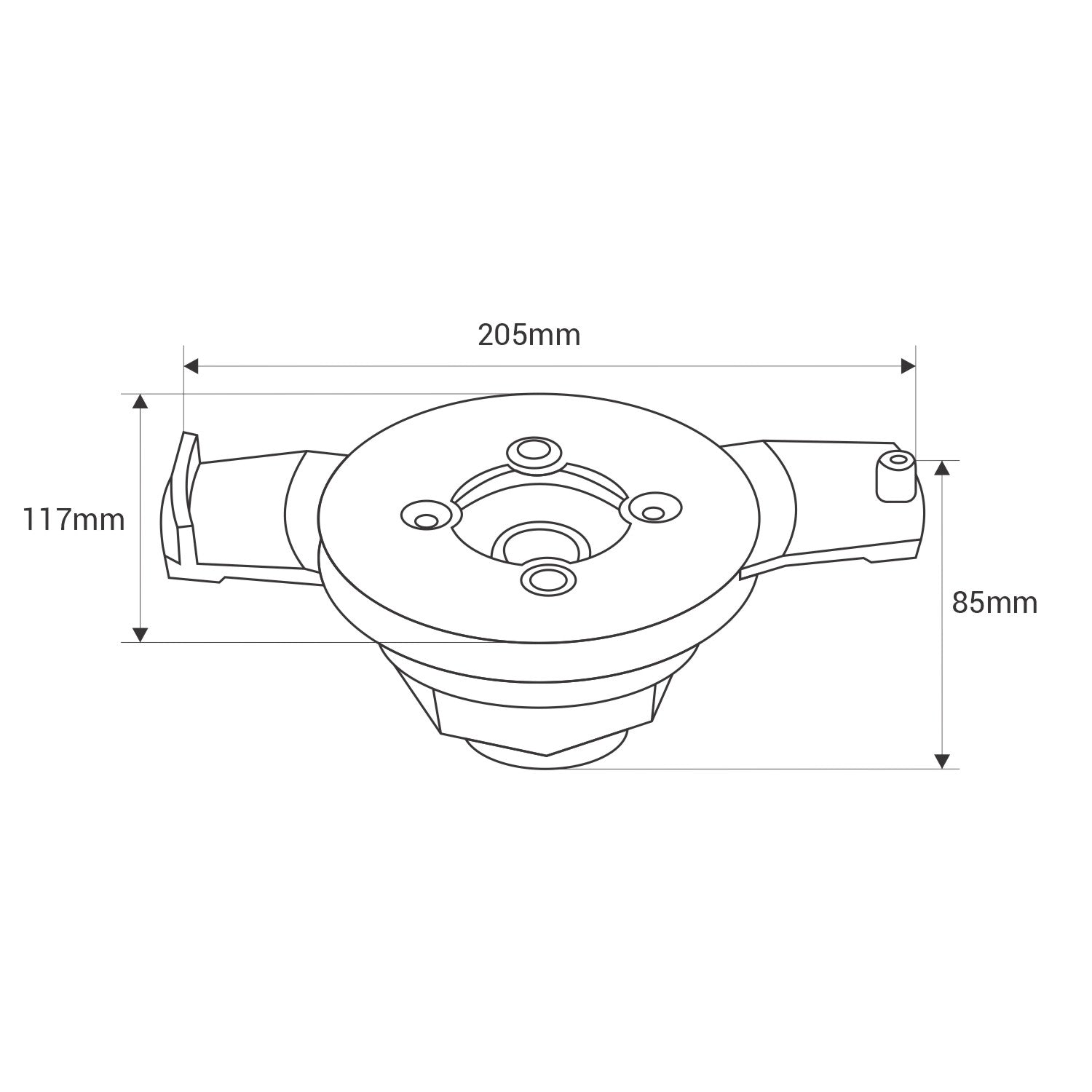 Foco LED sumergible para piscina de fibra - 12V AC - 24W - IP68 - Ø295mm
