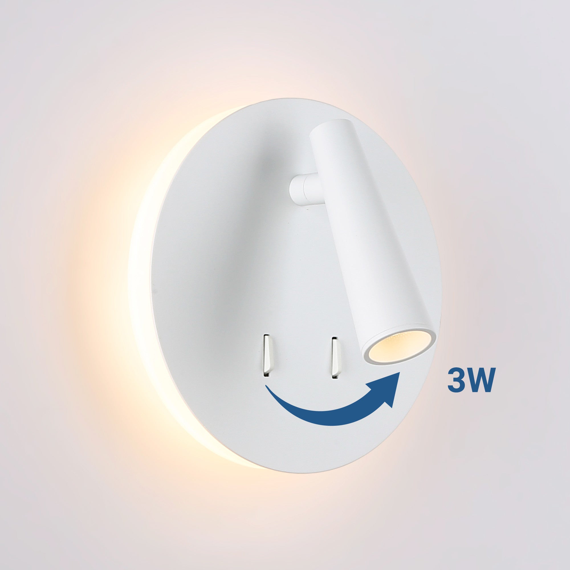 Aplique de pared "FELAM" - 3W + 6W - 2700K - CRI 85