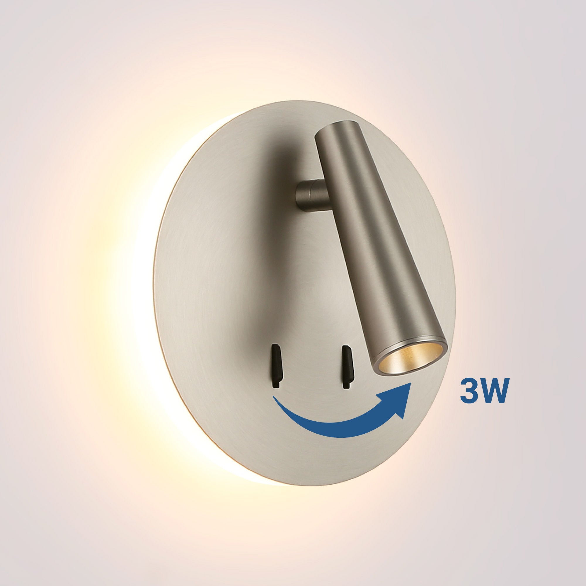 Aplique de pared "FELAM" - 3W + 6W - 2700K - CRI 85