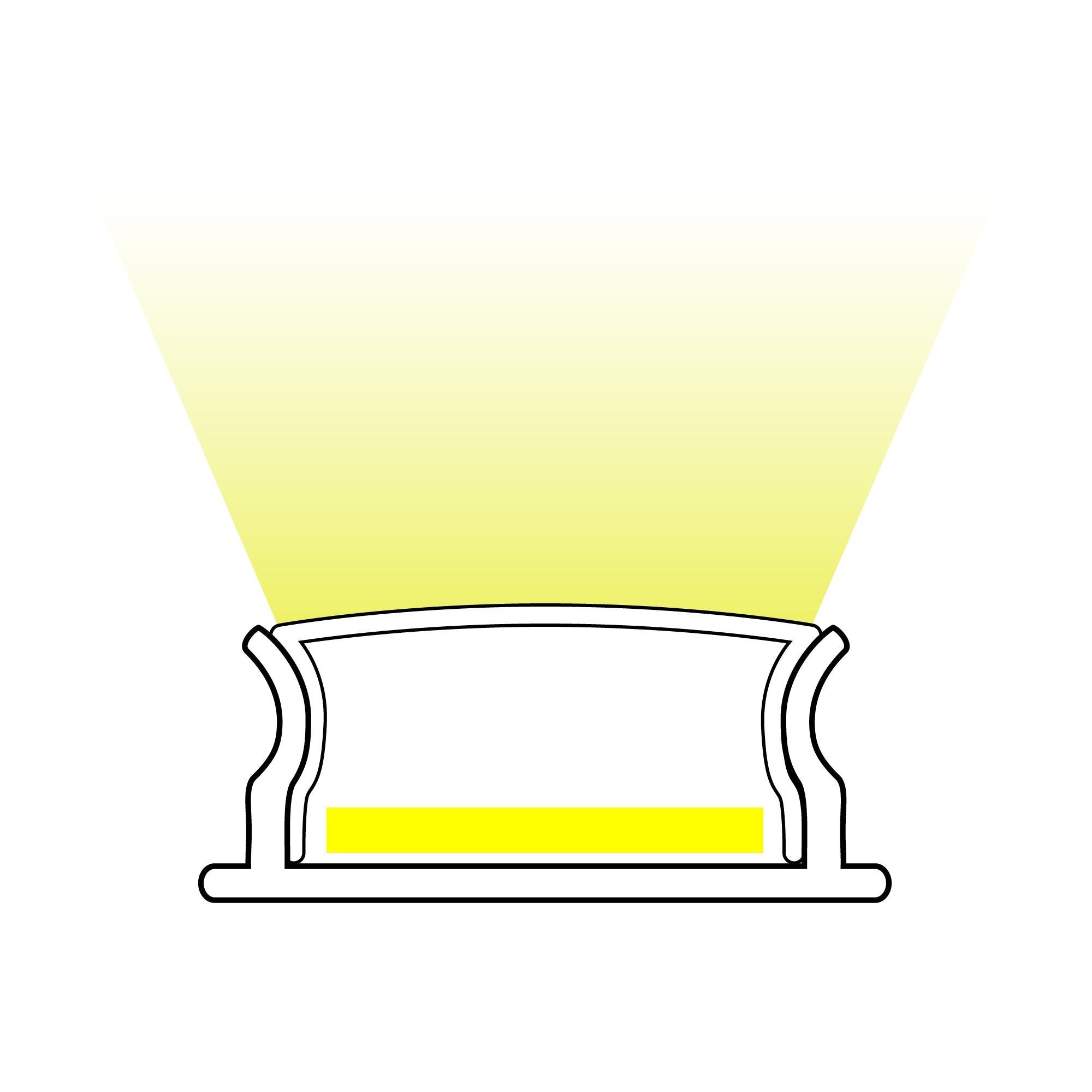 Perfil tira LED de superficie con difusor - Kit completo - 18x5mm - Tira LED ≤12mm - 2 metros