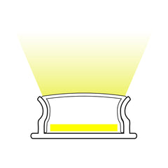 Perfil tira LED de superficie con difusor - Kit completo - 18x5mm - Tira LED ≤12mm - 2 metros