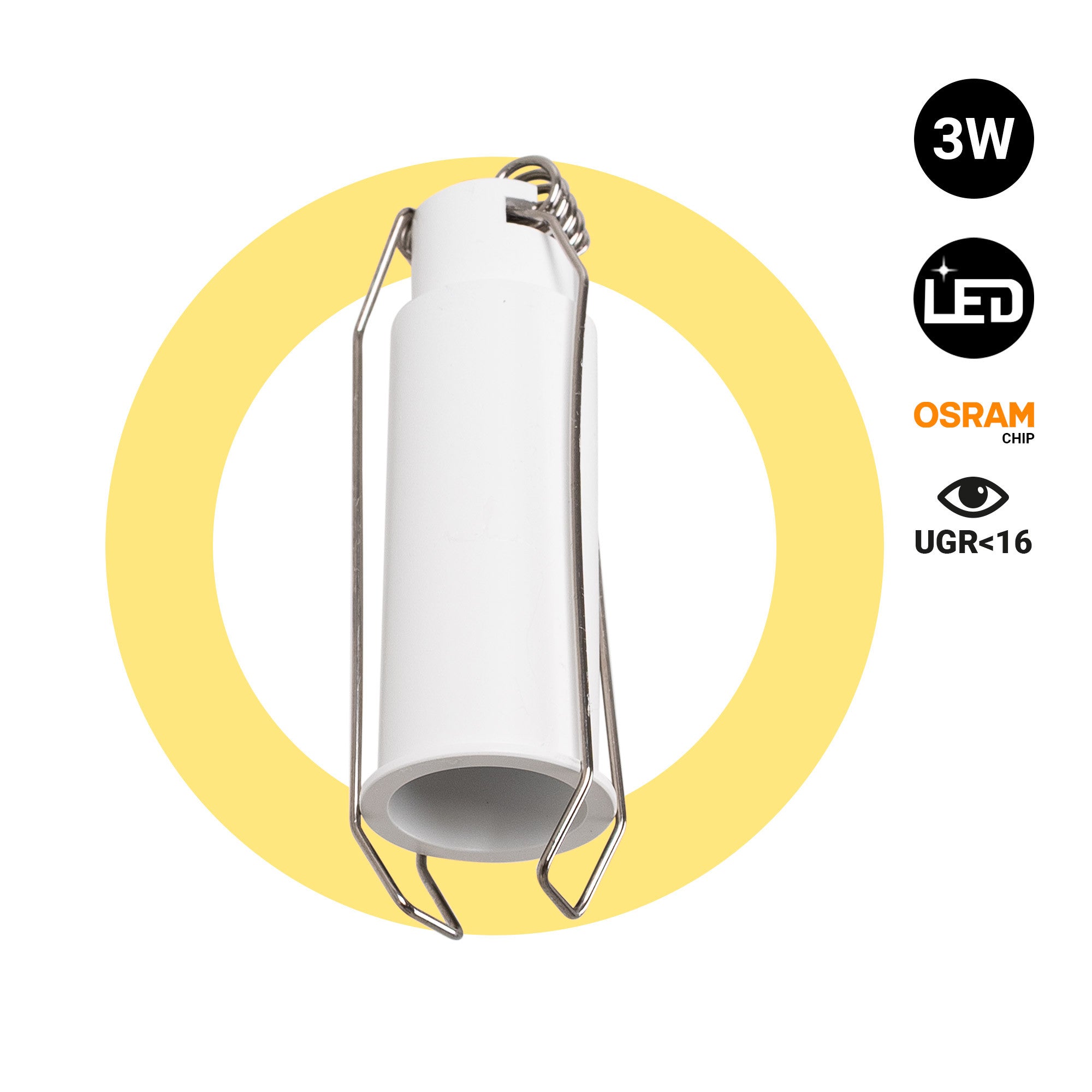 Downlight LED Mini 3W - Chip OSRAM - Bajo UGR - Ø 22mm