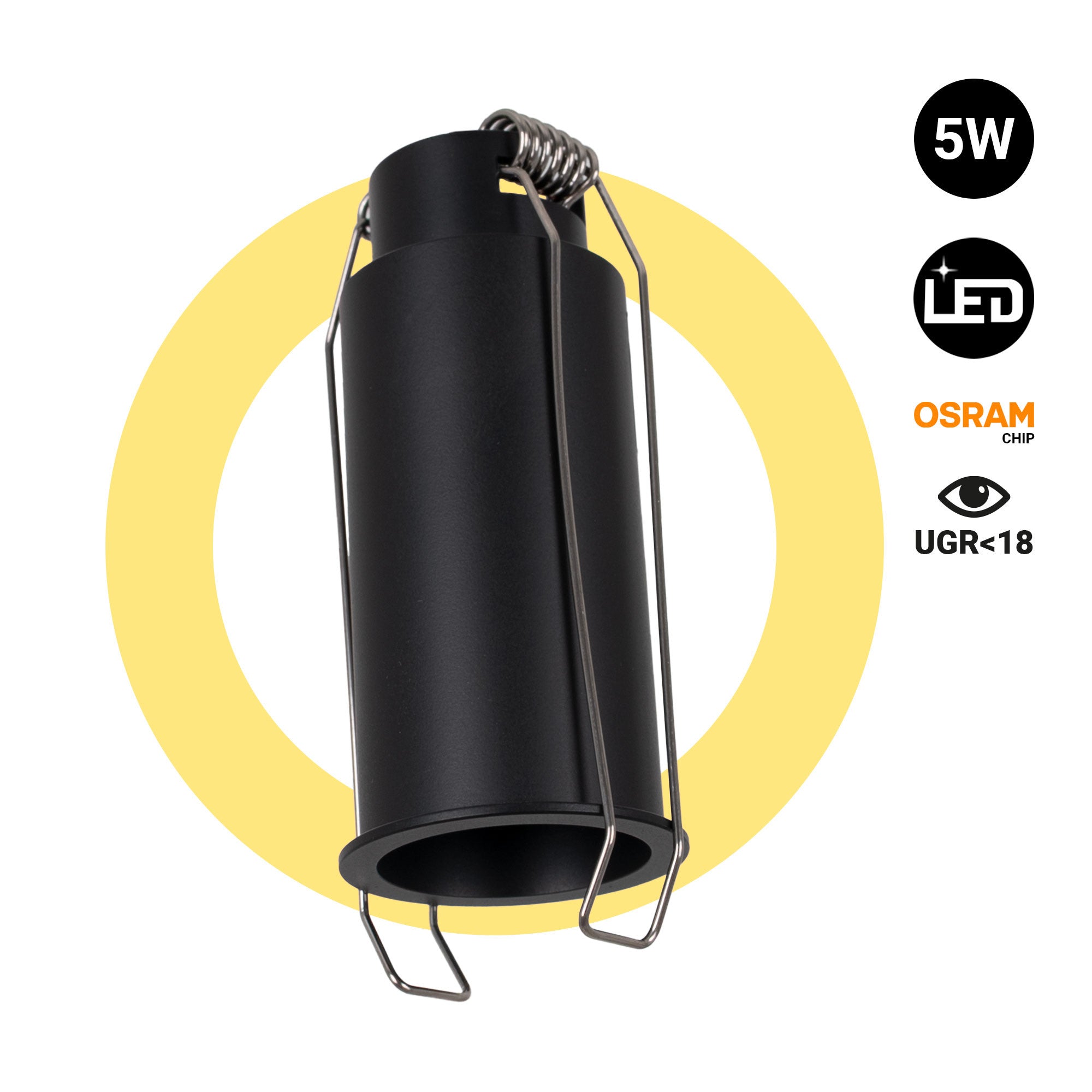 Downlight LED Mini 5W - Chip OSRAM - Bajo UGR - Ø 34mm