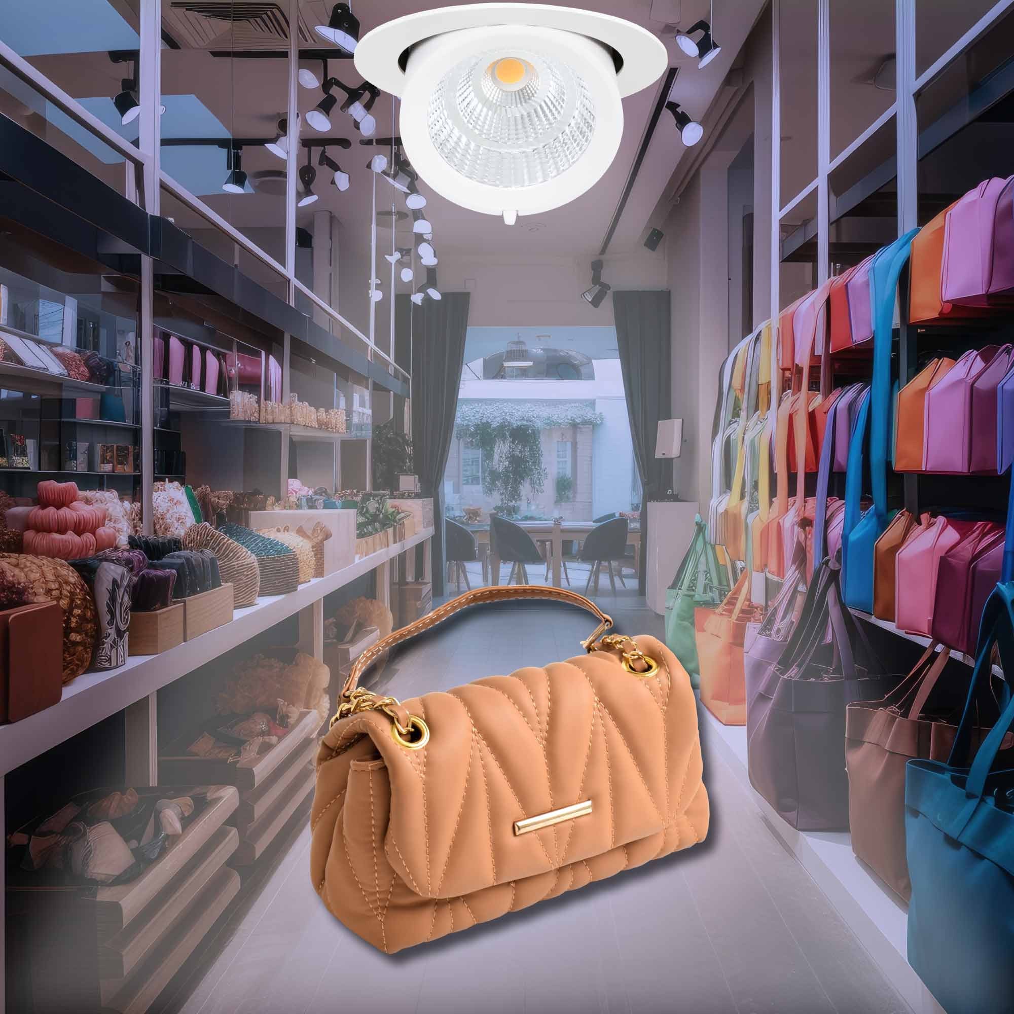 Downlight LED basculante empotrable - Chip especial para comercios - 40W