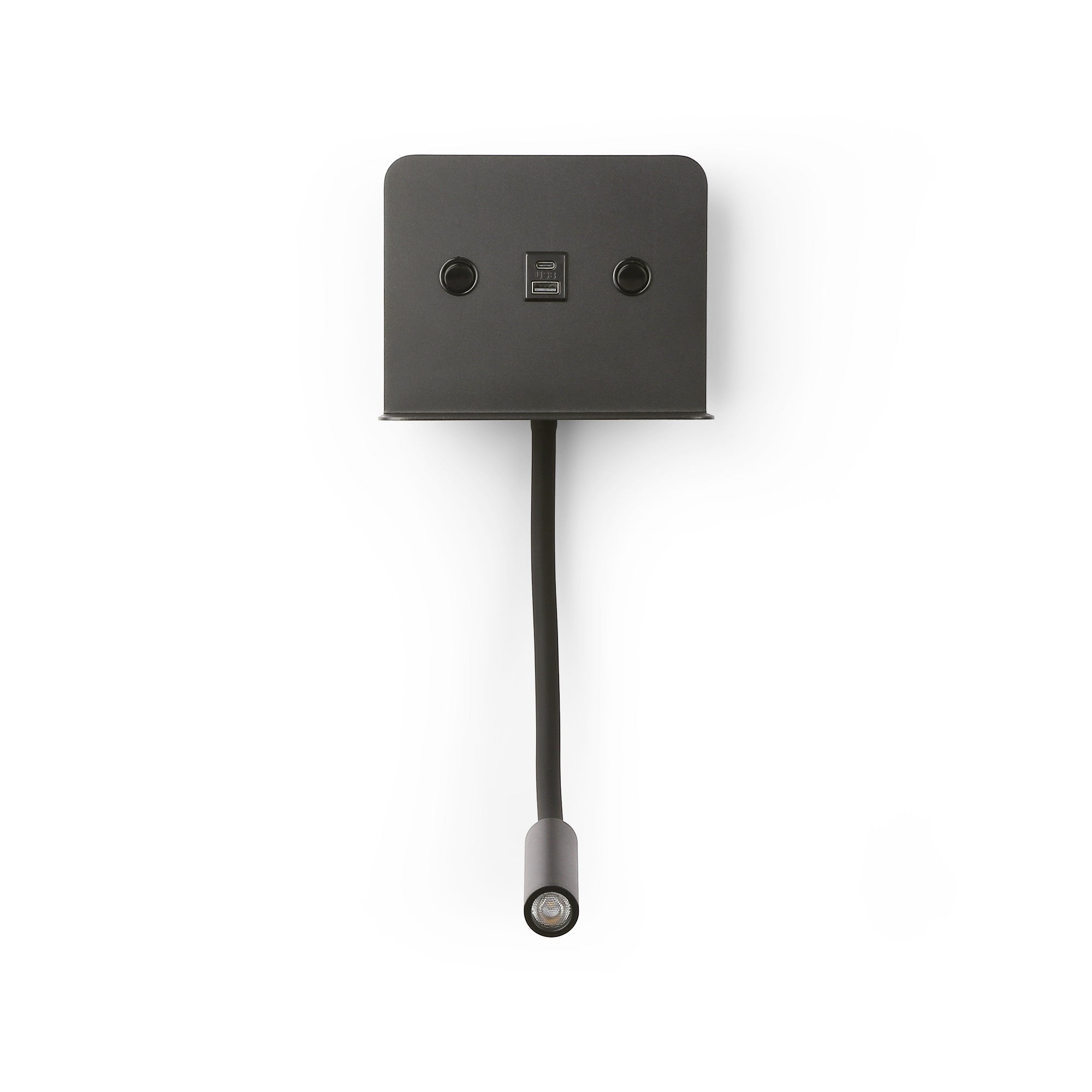 Aplique de pared para lectura "SLANGE 2" - 3W + 6W - Puerto USB + USB-C