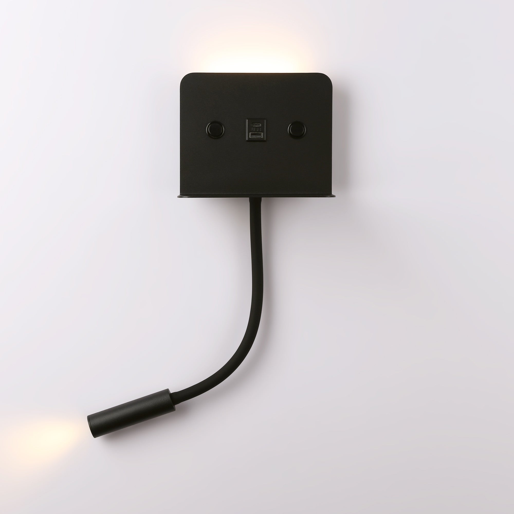 Aplique de pared para lectura "SLANGE 2" - 3W + 6W - Puerto USB + USB-C