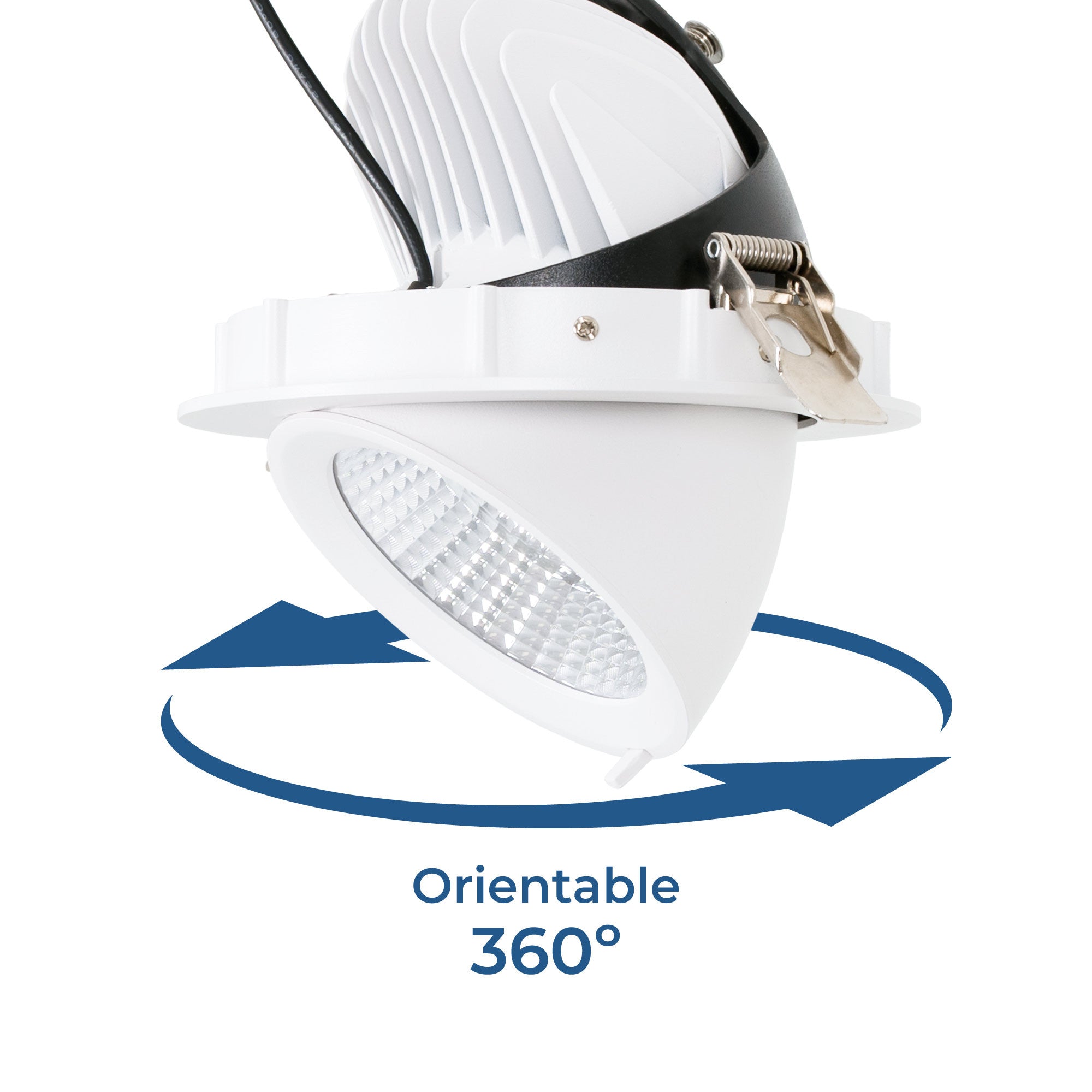 Downlight LED basculante empotrable - Chip especial para comercios - 40W